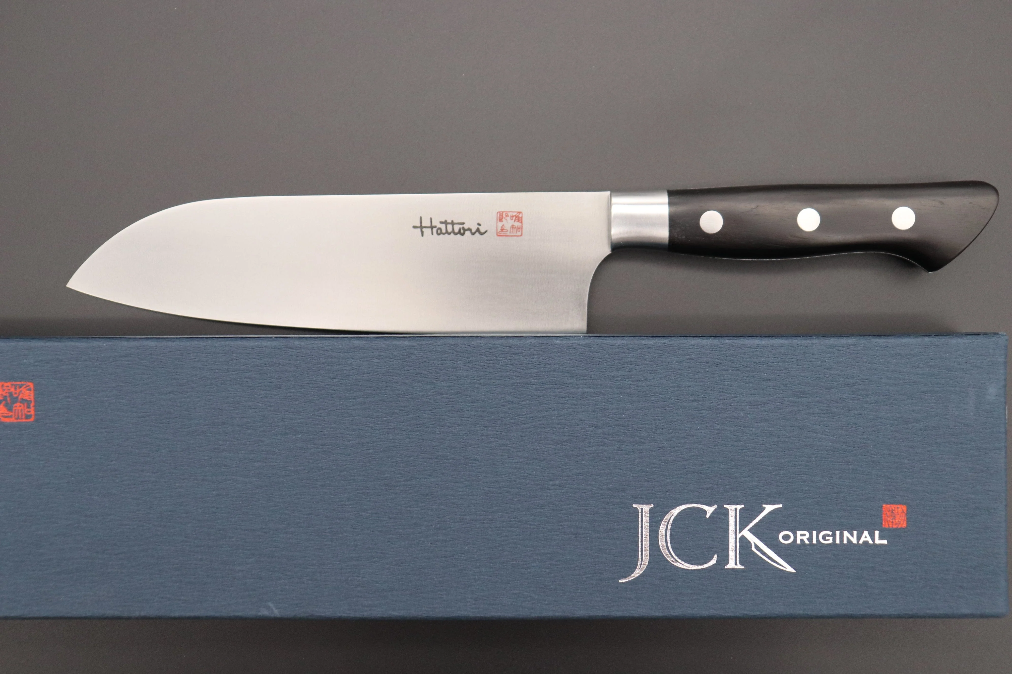 Hattori Forums FH Solid VG-10 Series FH-4A Santoku 170mm (6.6inch, African Blackwood Handle) - Image 9