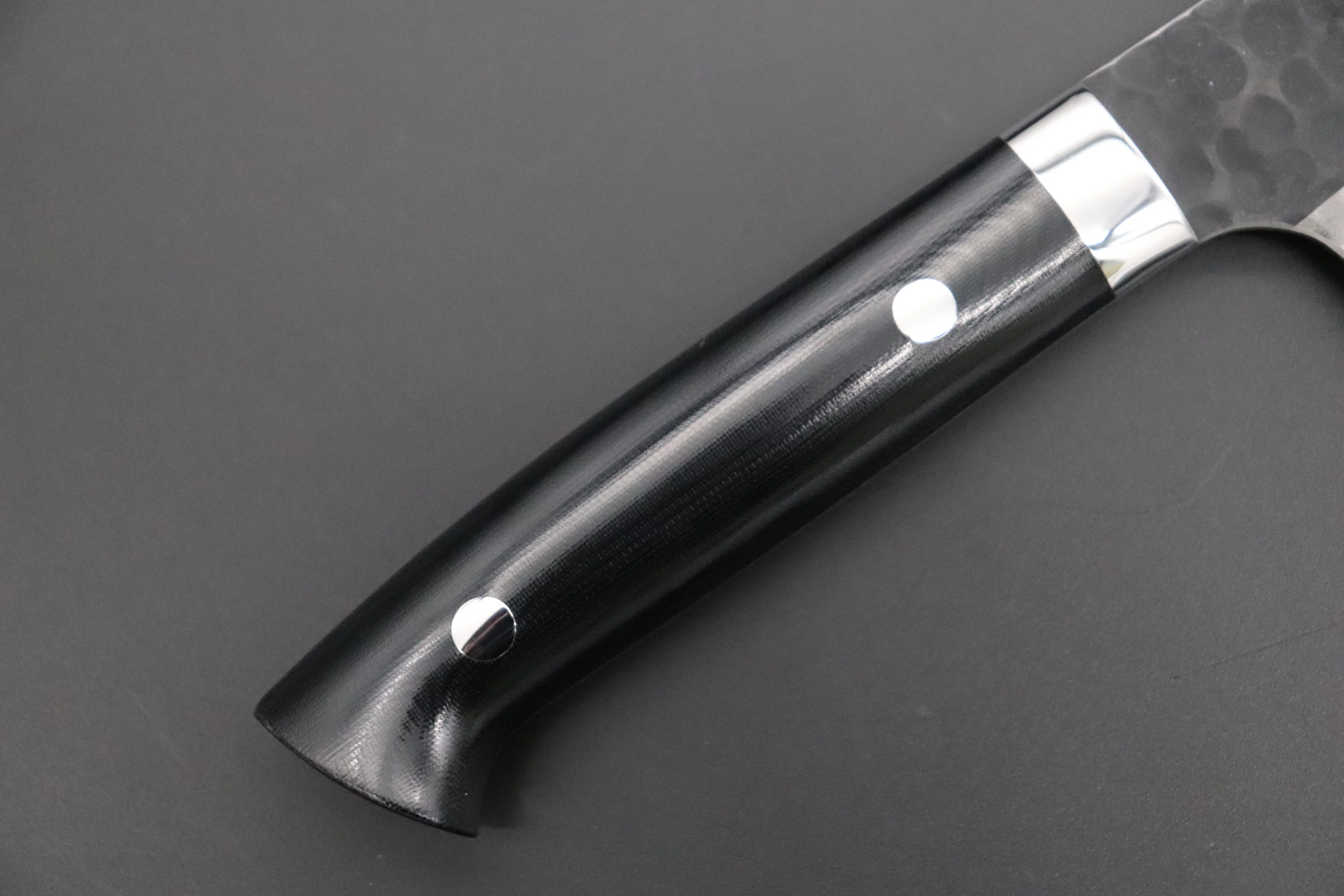 Takeshi Saji Aogami Super Custom Series Gyuto (150mm to 270mm, 5 sizes, Linen Micarta Handle) - Image 3