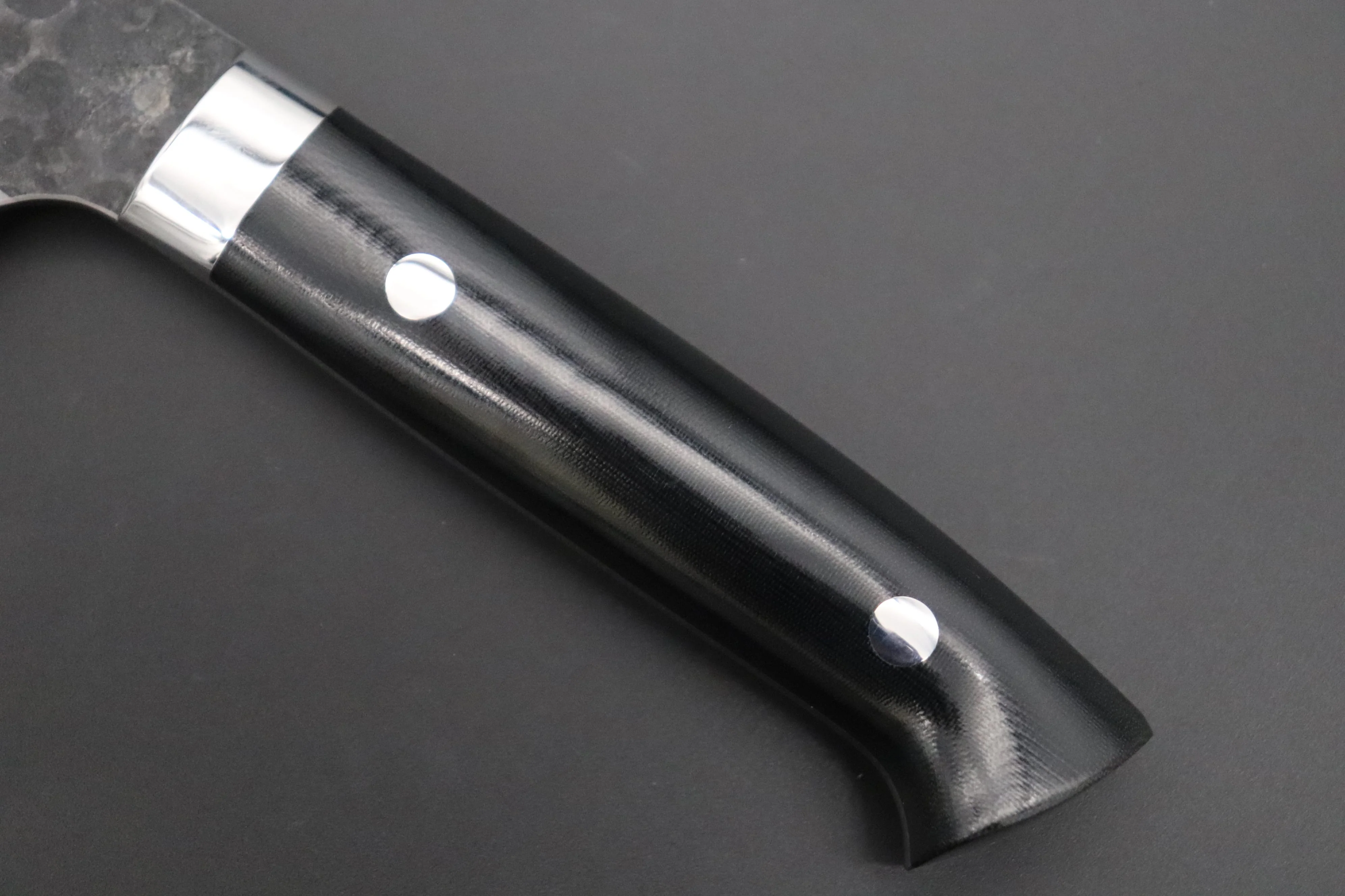 Takeshi Saji Aogami Super Custom Series Gyuto (150mm to 270mm, 5 sizes, Linen Micarta Handle) - Image 7