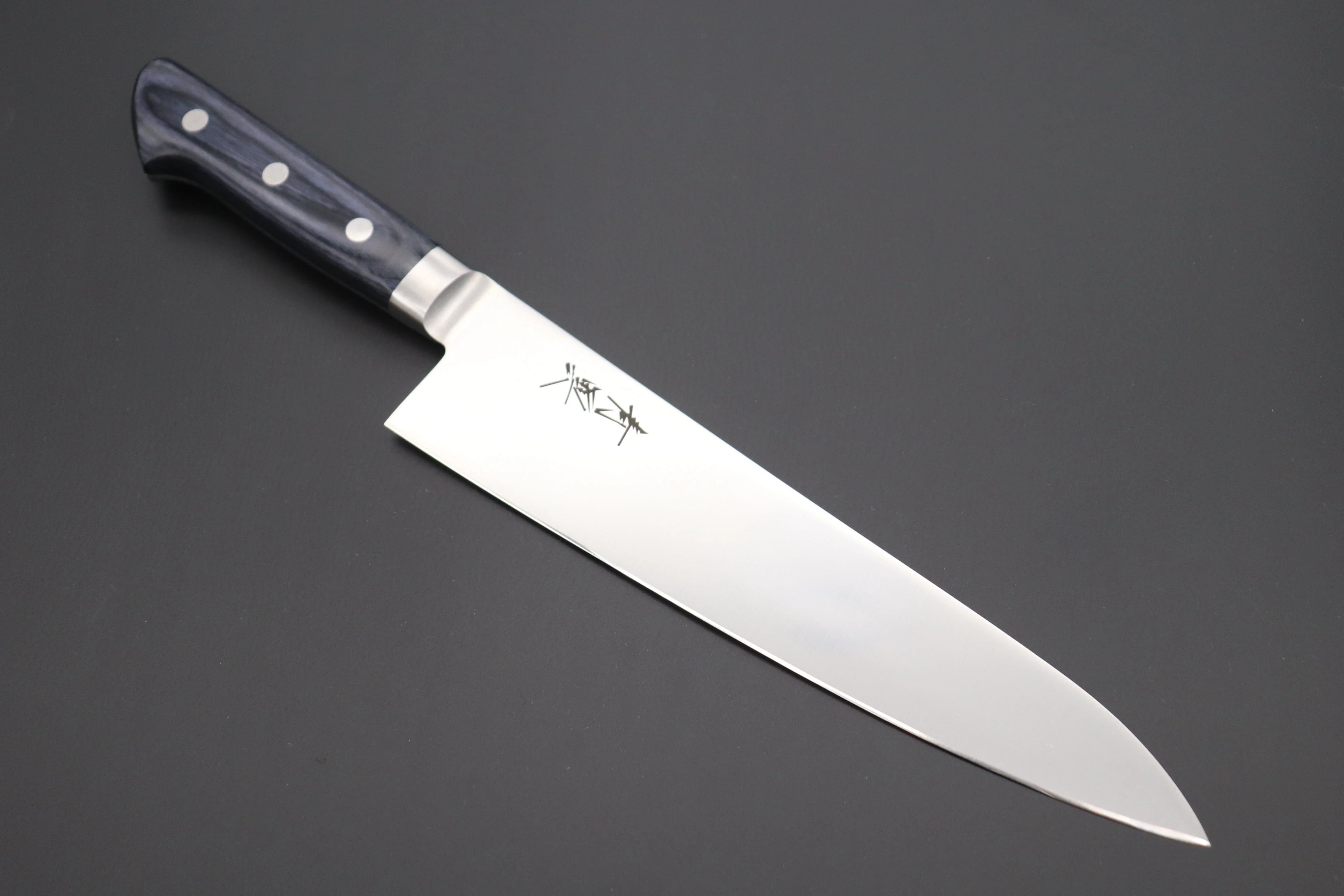 JCK Natures Blue Clouds AUS-8 Basic Series BCAP-4 Gyuto 210mm (8.2 inch, Royal Blue-Purple Pakka Wood Handle)