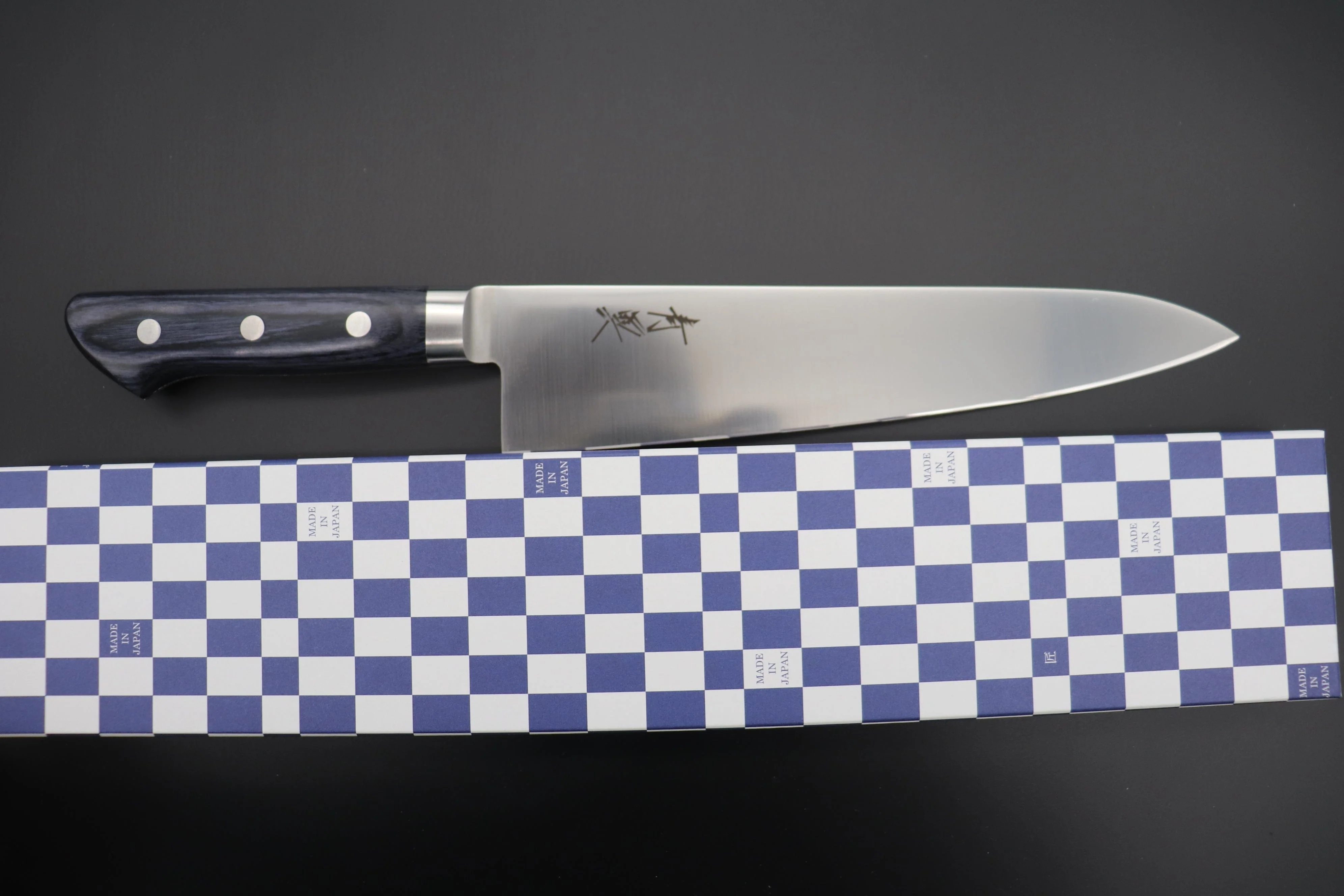 JCK Natures Blue Clouds AUS-8 Basic Series BCAP-4 Gyuto 210mm (8.2 inch, Royal Blue-Purple Pakka Wood Handle) - Image 8