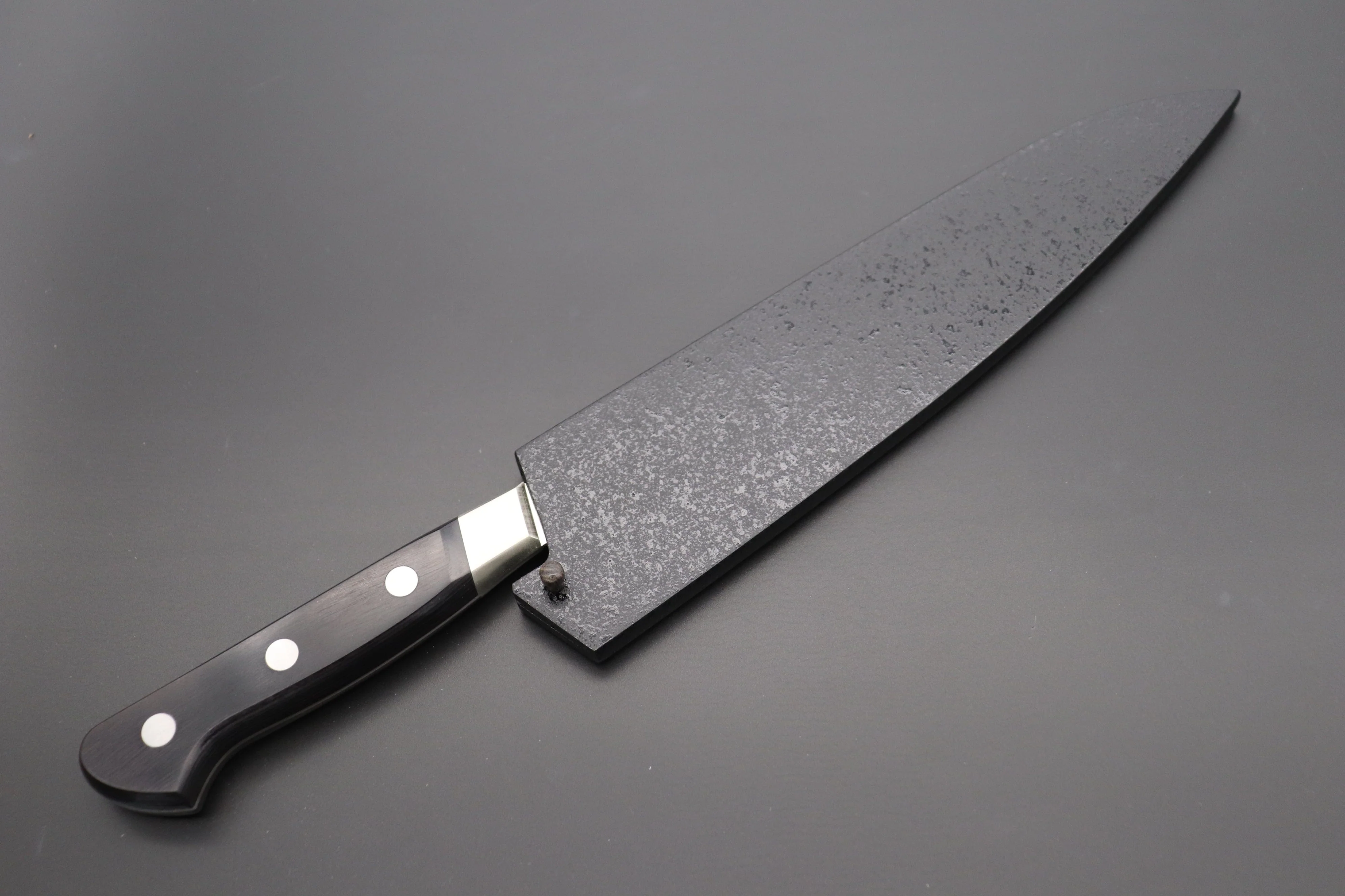 Black Lacquered Wooden Saya for Misono UX10 No.712 Gyuto 210mm(UX10 Dimples No.762 Gyuto210mm) - Image 2