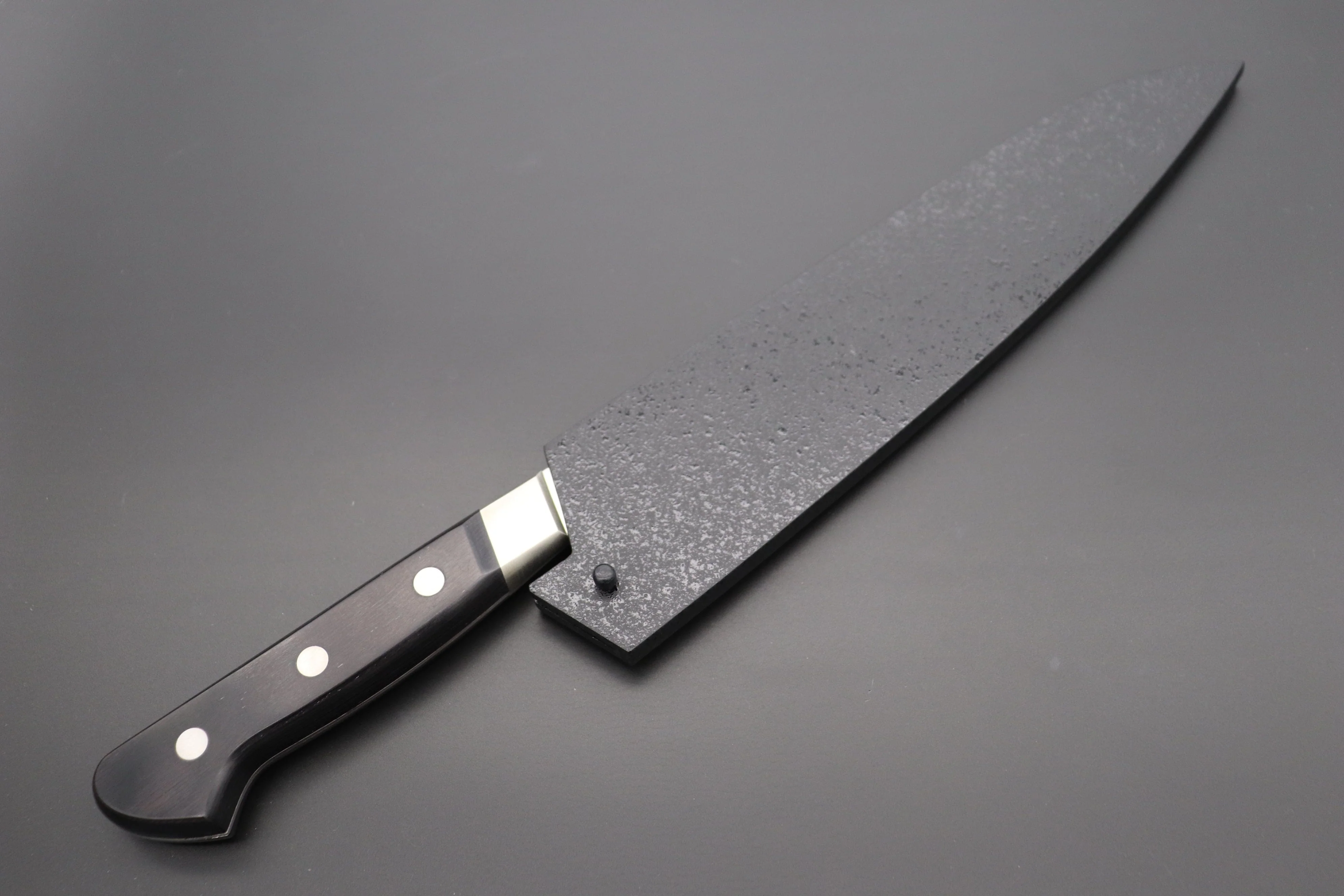 Black Lacquered Wooden Saya for Misono UX10 No.713 Gyuto 240mm(UX10 Dimples No.763 Gyuto240mm) - Image 2