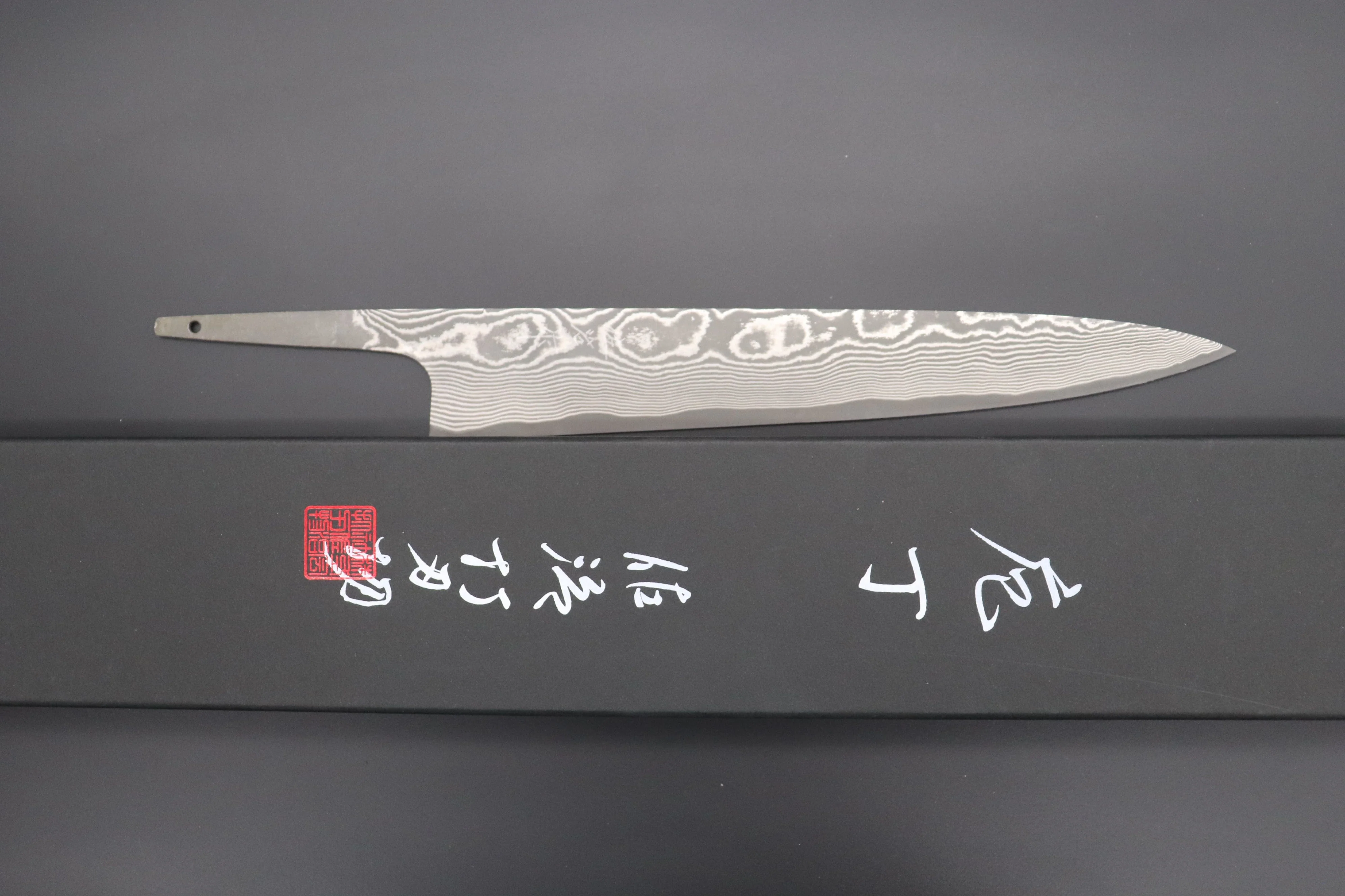“Build Your Dream Knife” Takeshi Saji VG-10 Custom Black Nickel Damascus TSBO-13 Wa Sujihiki 240mm (9.4 Inch) - Image 7