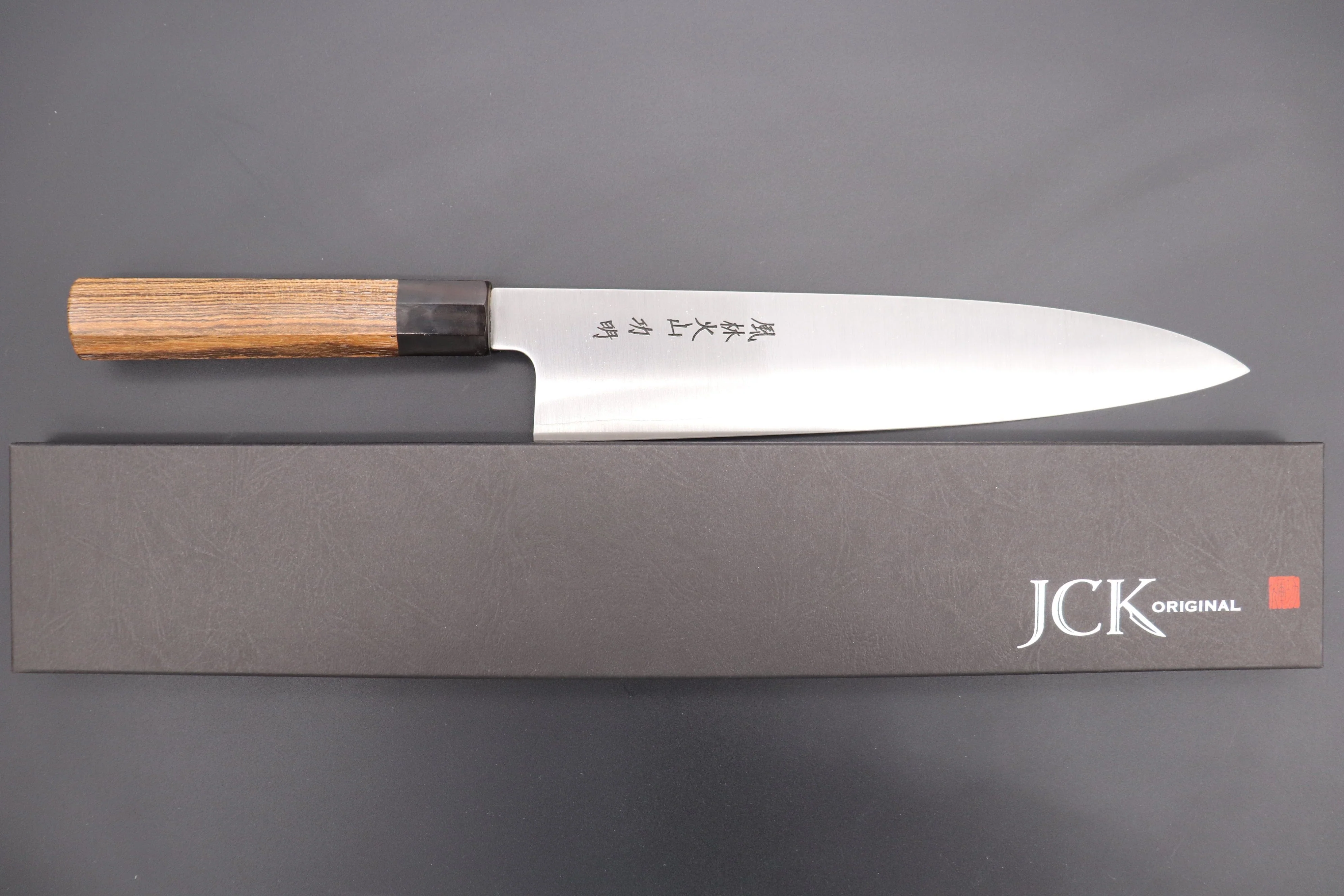 Fu-Rin-Ka-Zan ZDP-189 Wa Series Wa Gyuto (210mm to 270mm, 3 sizes, Octagon Shaped Bocote Wooden Handle) - Image 8