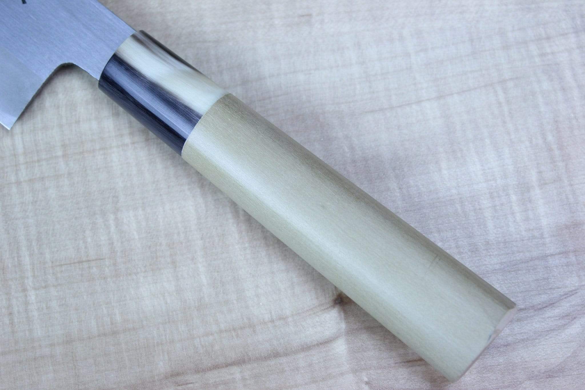 Mizuno Tanrenjo Akitada Hontanren Series White Steel Wa Santoku (165mm and 180mm) - Image 3