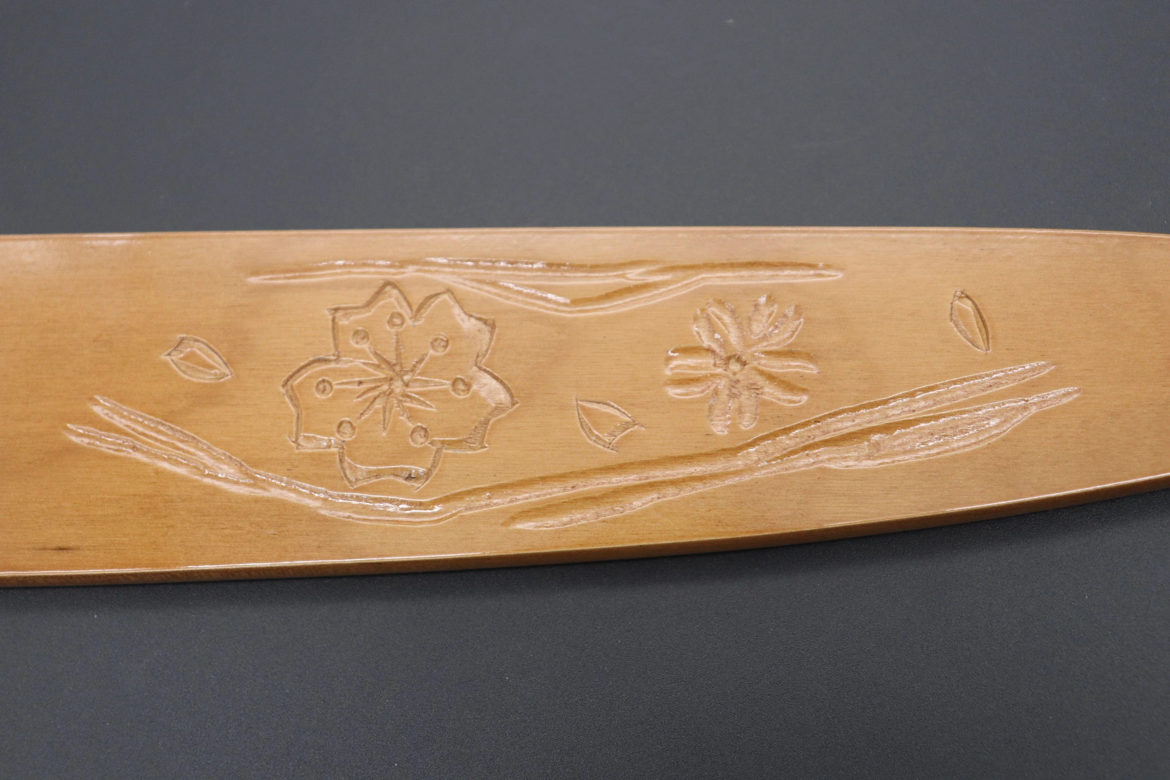 Custom Handmade Carved Wooden Saya for Gyuto 240mm (Sakura, WS-240-10) - Image 2