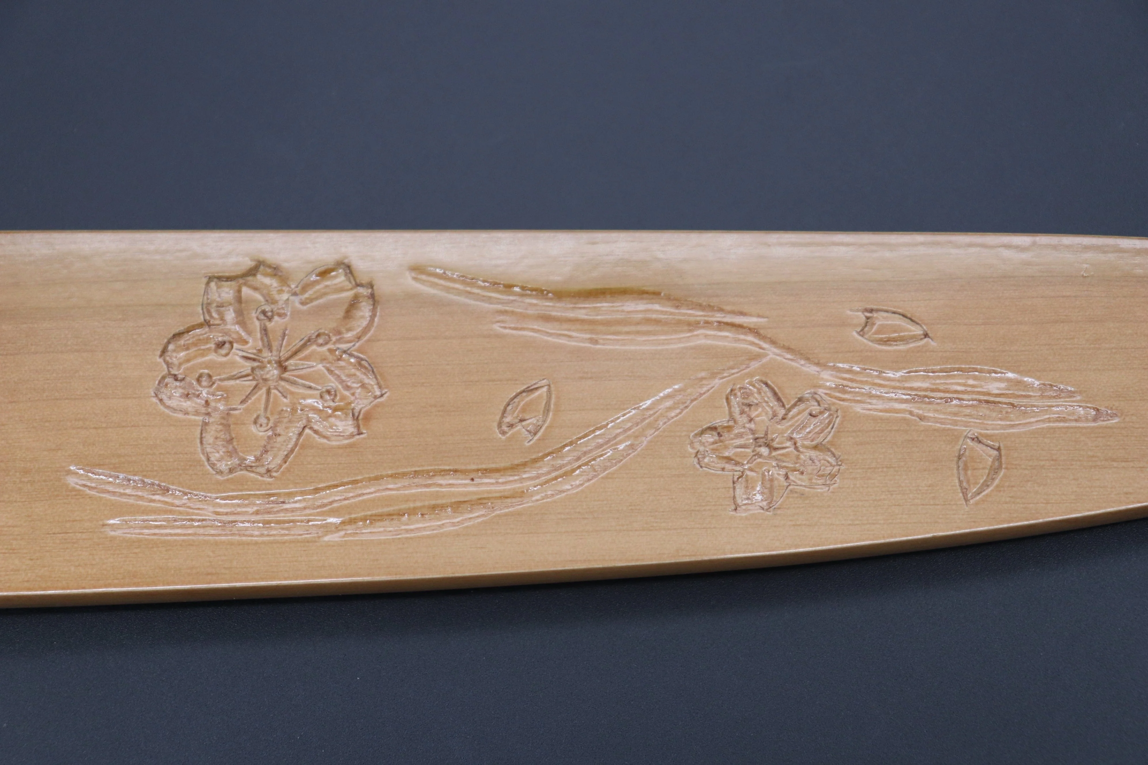 Custom Handmade Carved Wooden Saya for Gyuto 240mm (Sakura, WS-240-9) - Image 2