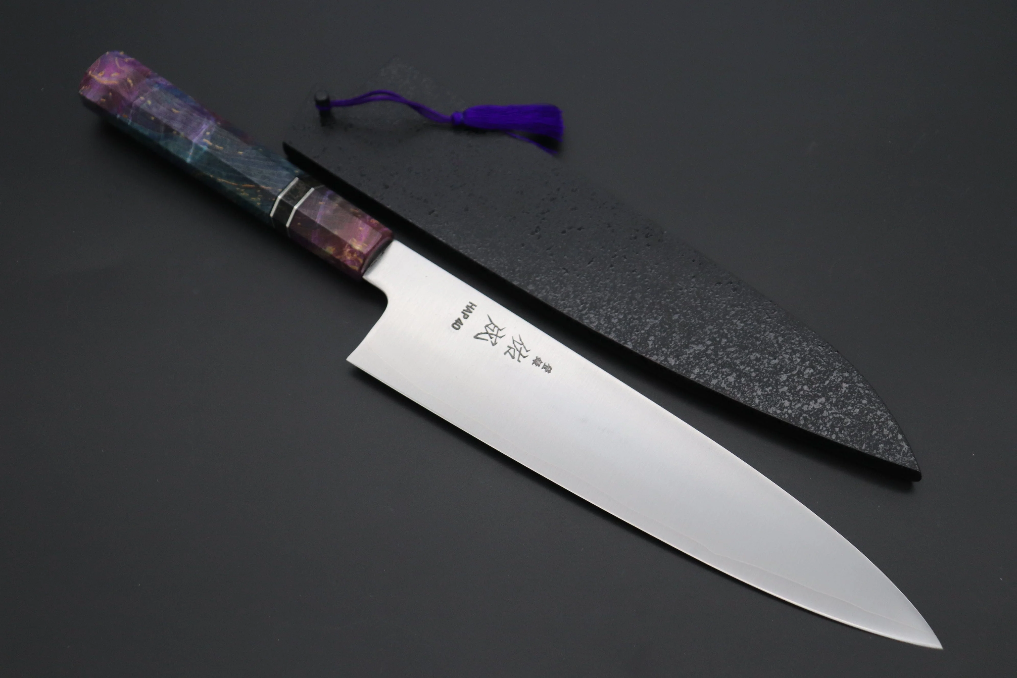 Custom Limited Edition, Sukenari HAP-40 Clad Wa Gyuto 240mm (9.4 inch, SCL-607)
