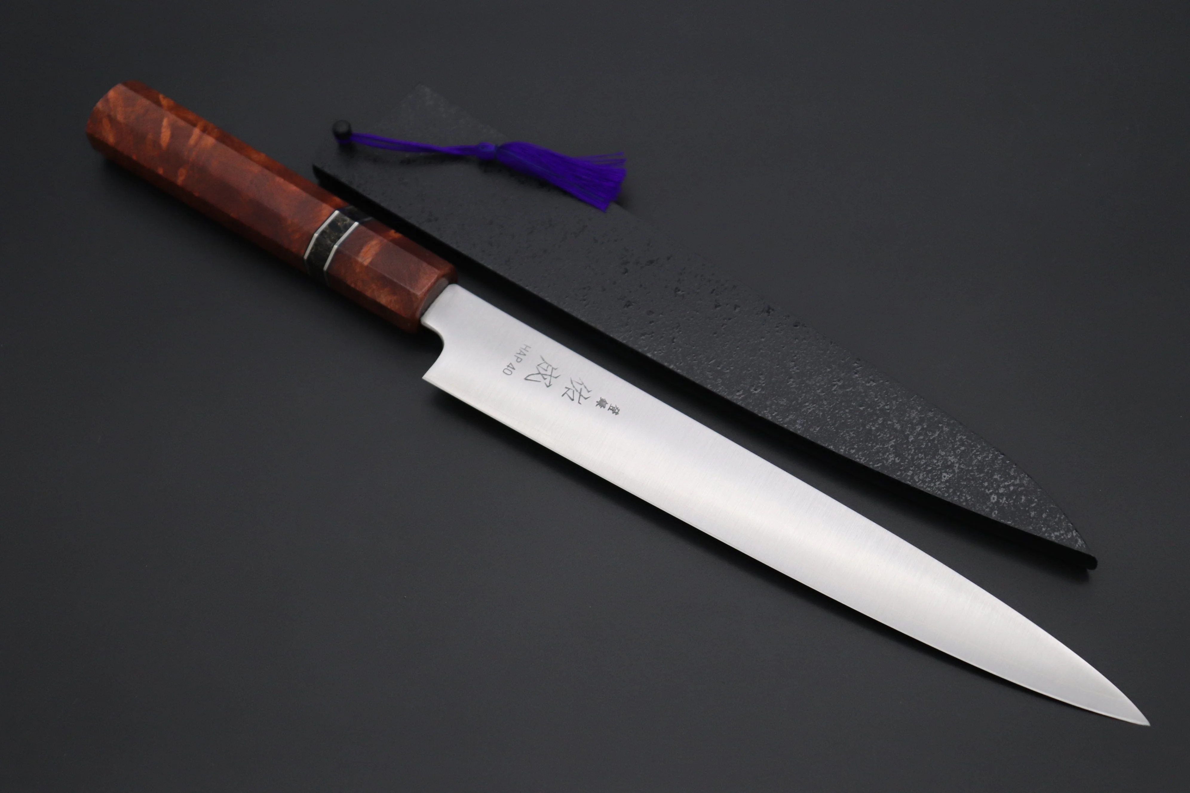 Custom Limited Edition, Sukenari HAP-40 Clad Wa Sujihiki 240mm (9.4 inch, SCL-497)