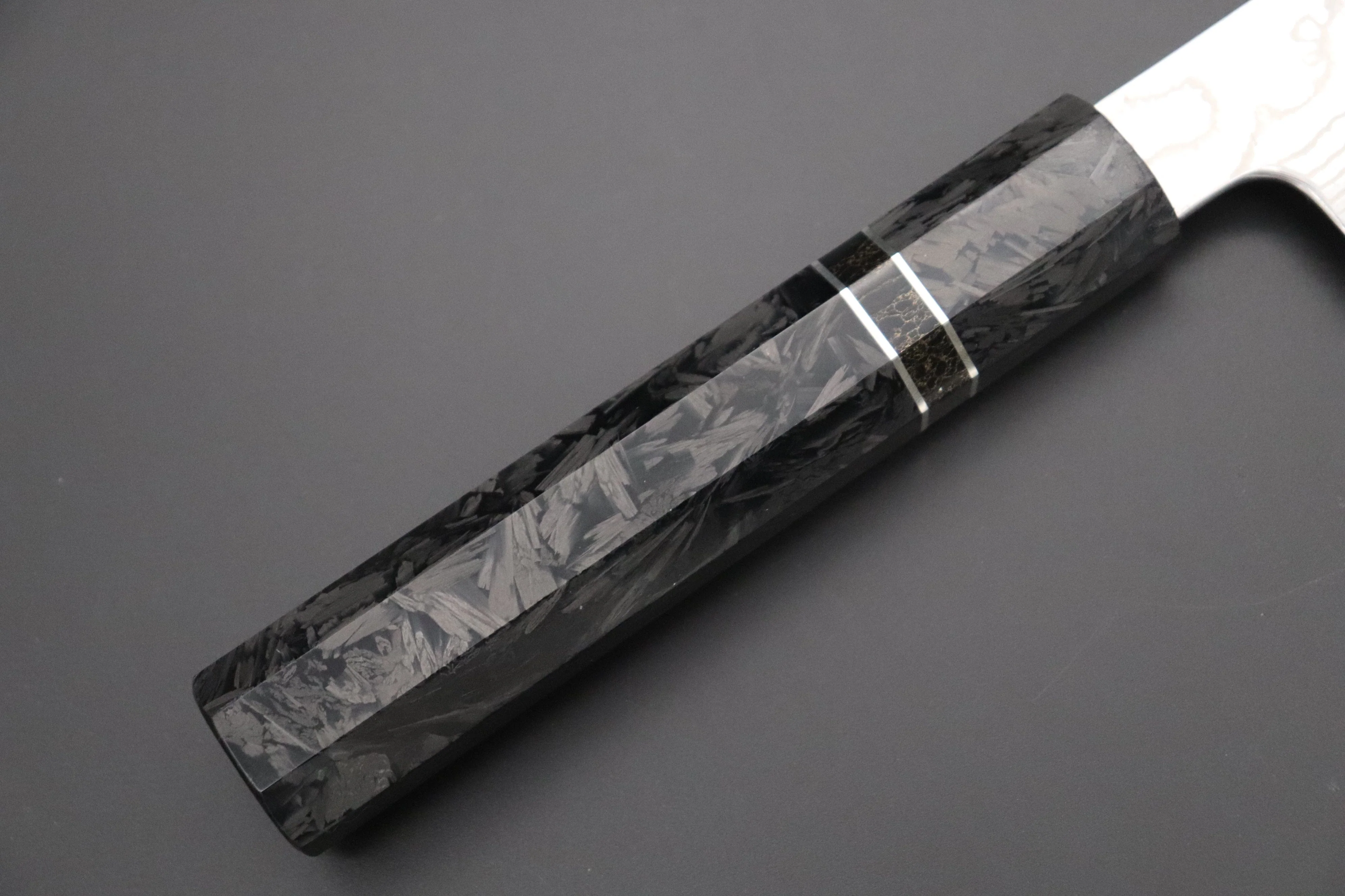 Custom Limited Edition, Sukenari HAP-40 Nickel Damascus Wa Santoku 190mm (7.4 inch, SCL-578) - Image 3