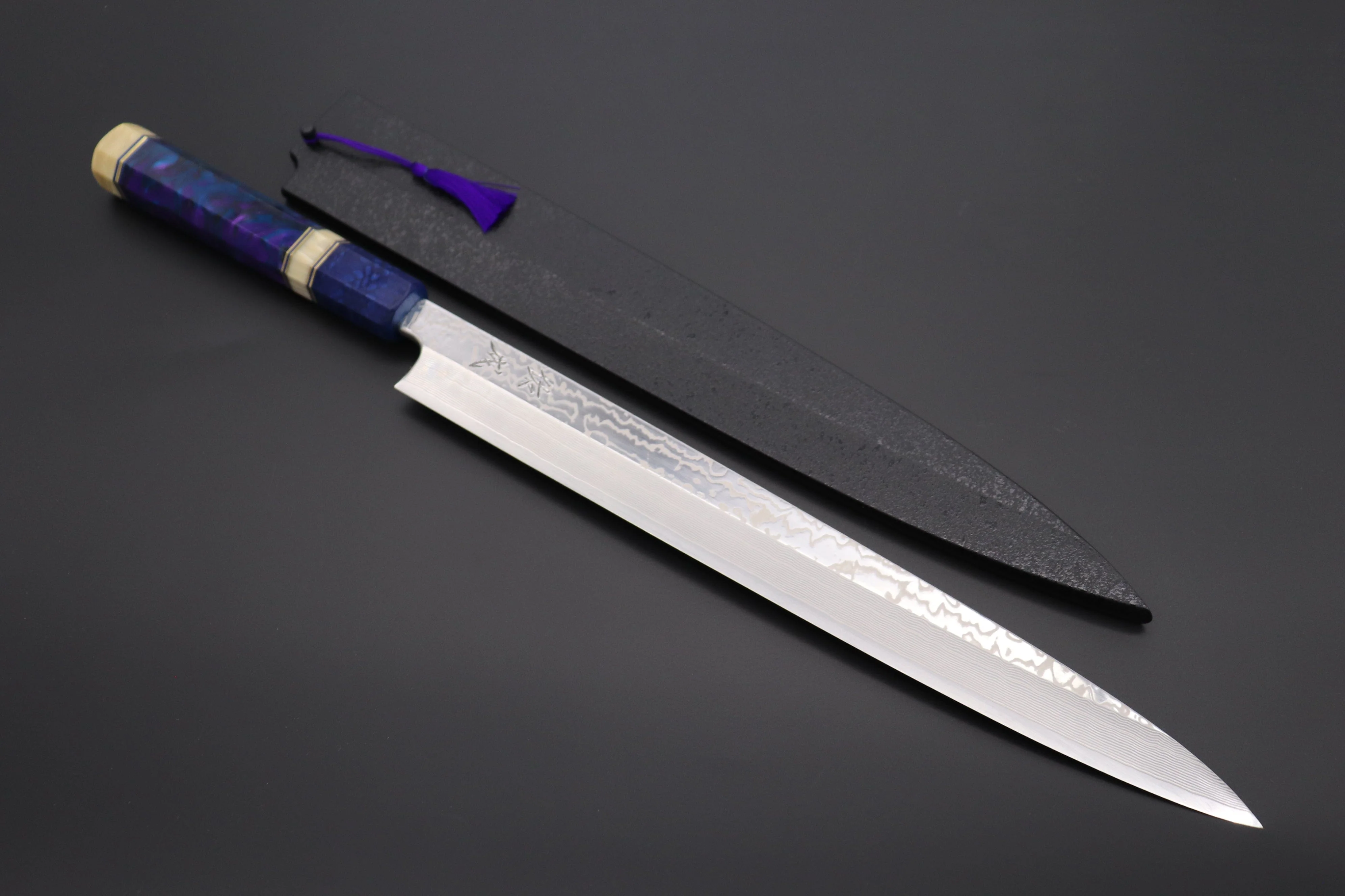 Custom Limited Edition, Sukenari SRS-13 Nickel Damascus Yanagiba 330mm (12.9 inch, SCL-457)