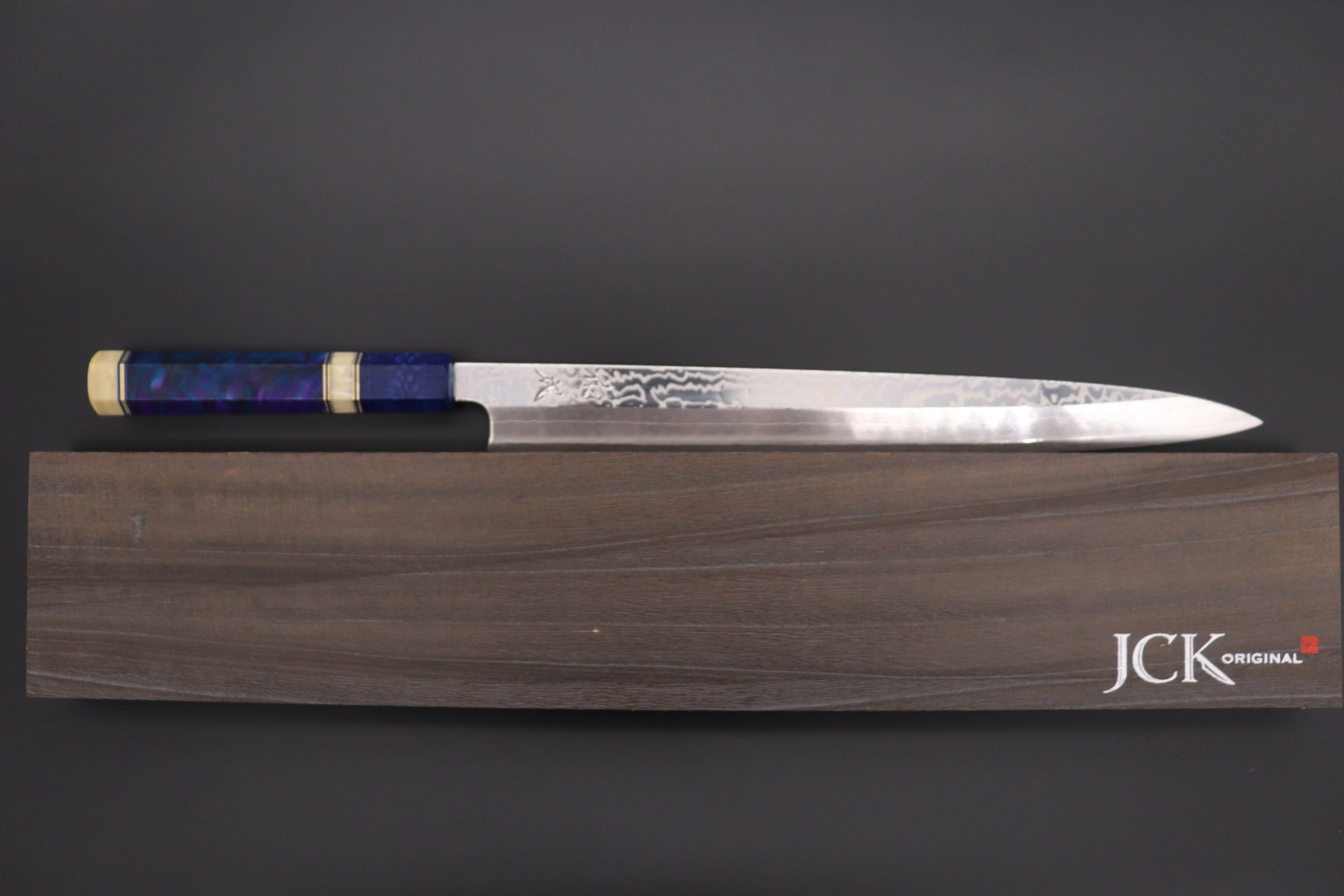 Custom Limited Edition, Sukenari SRS-13 Nickel Damascus Yanagiba 330mm (12.9 inch, SCL-457) - Image 8