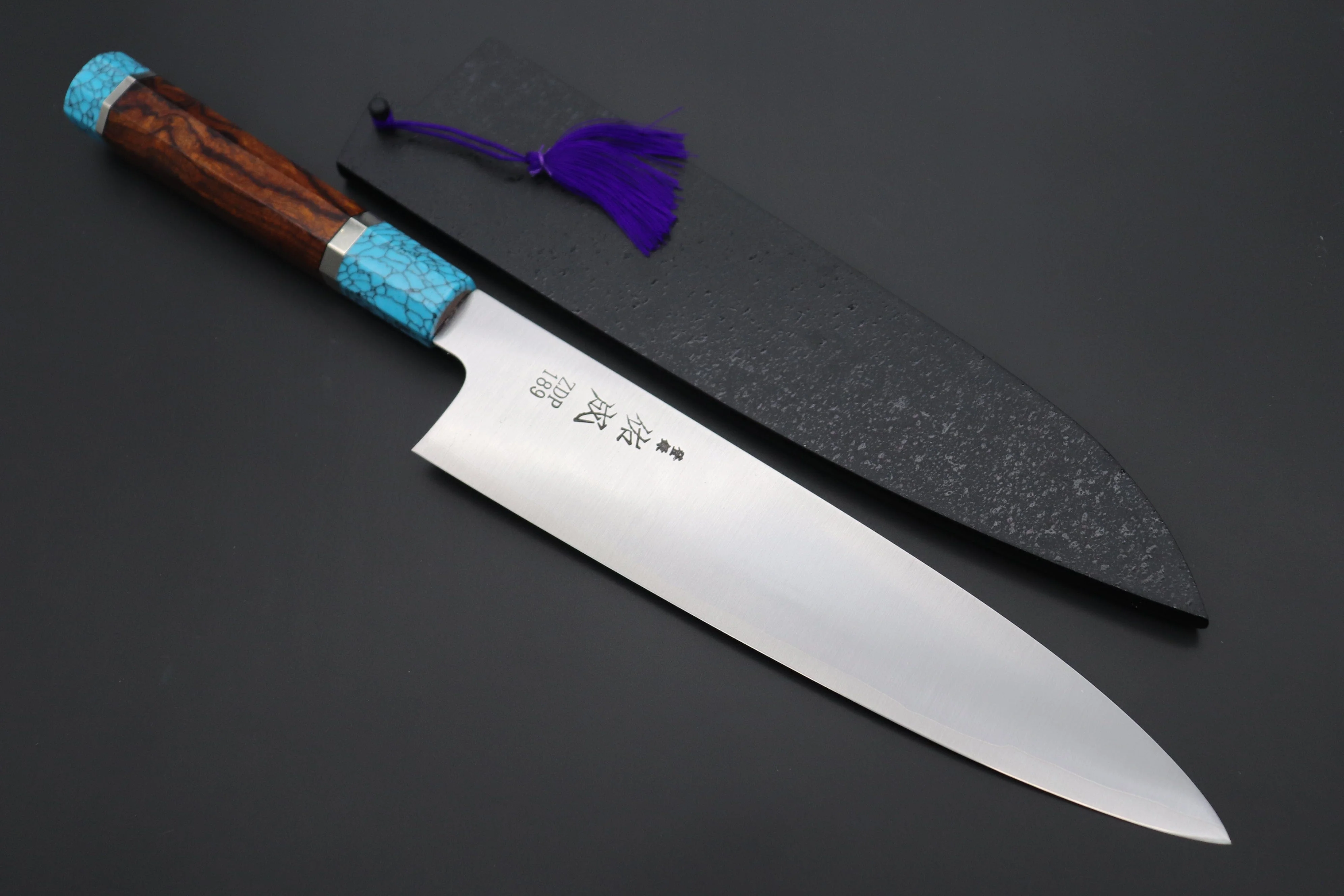 Custom Limited Edition, Sukenari ZDP-189 Clad Wa Gyuto 240mm (9.4 inch, SCL-375)