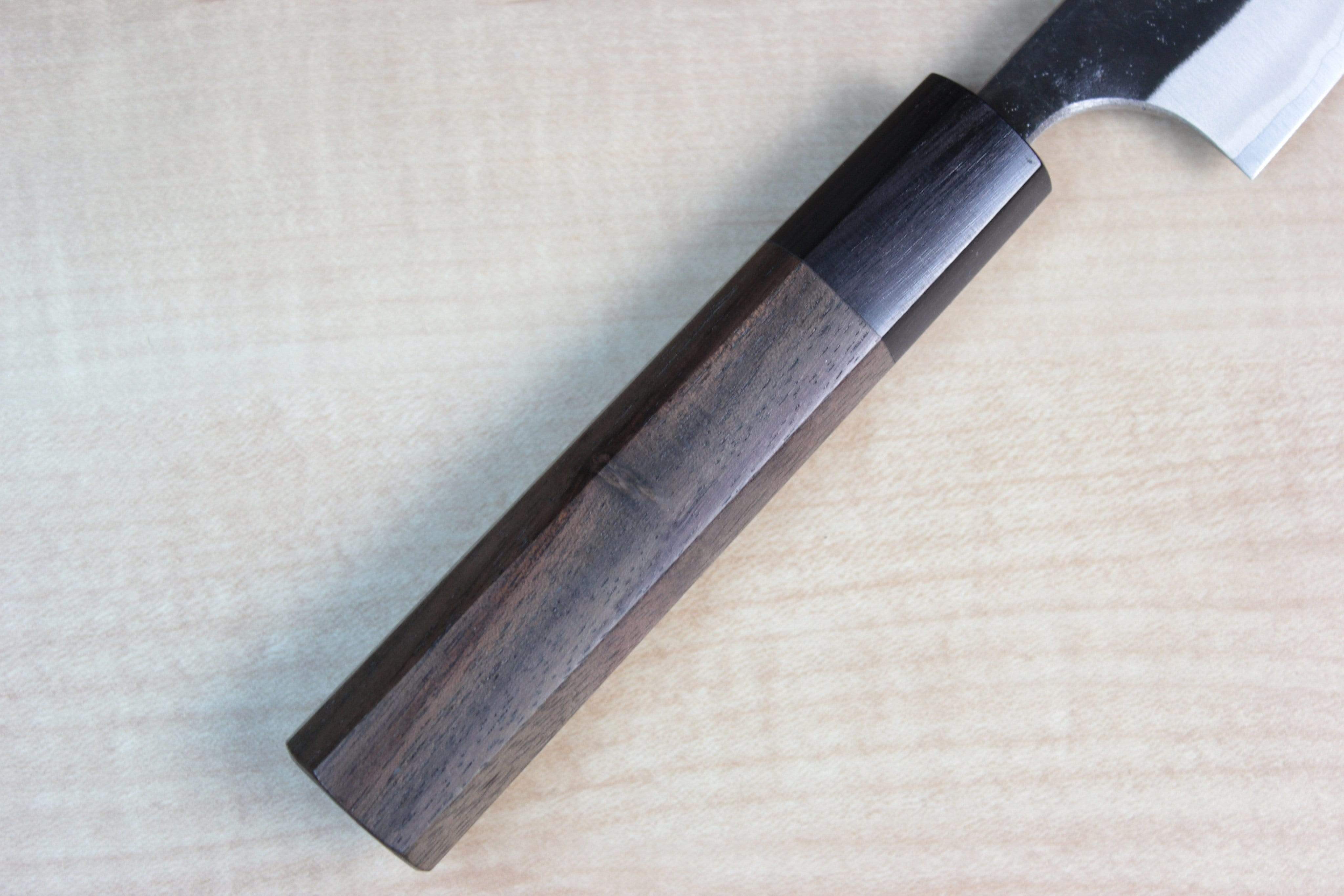 Fu-Rin-Ka-Zan Aogami Super Kurouchi Series Wa Petty (120mm and 150mm, 2 sizes, Octagon Shaped Red-Sandal Wood Handle) - Image 4