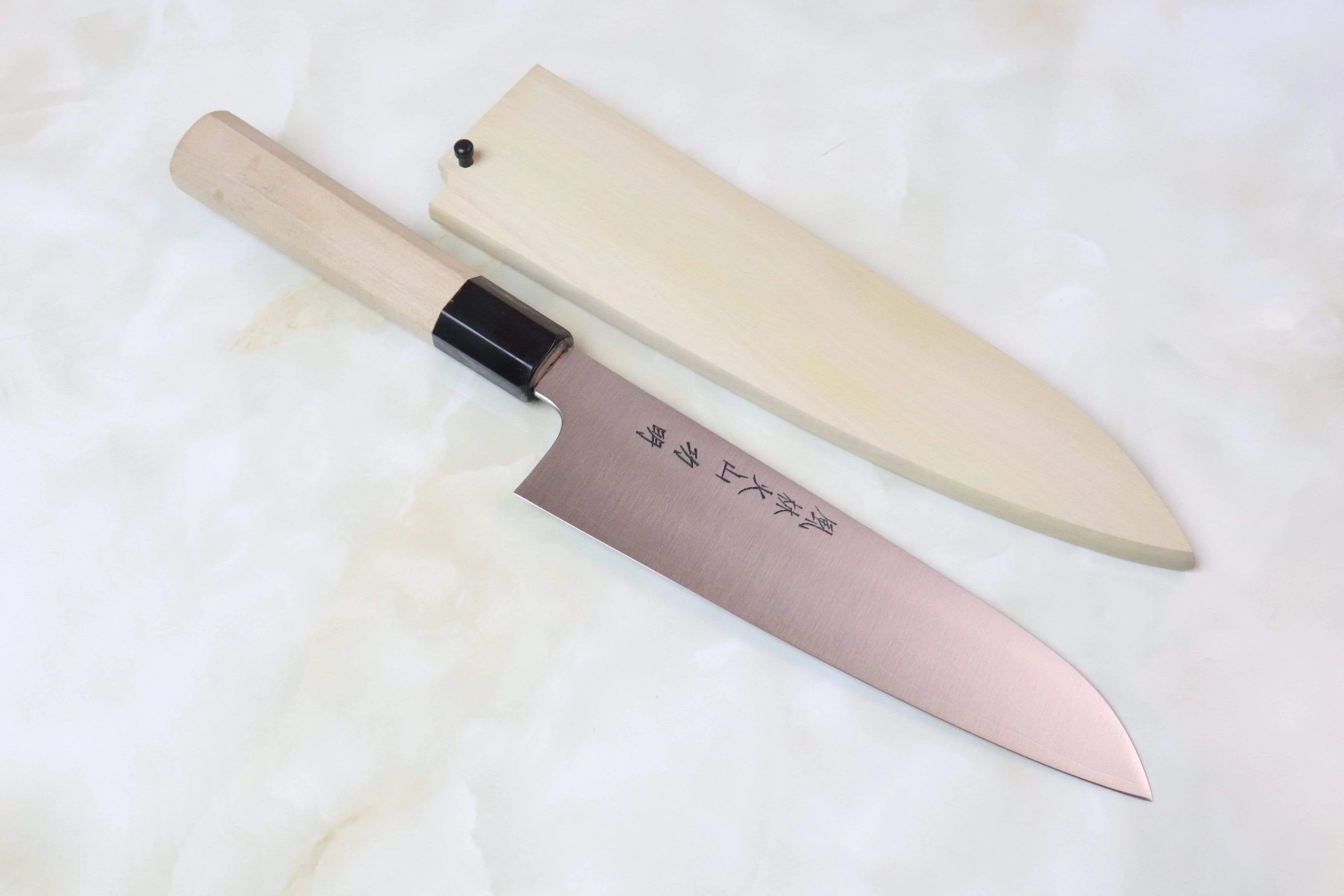 Fu-Rin-Ka-Zan ZDP-189 Wa Series Wa Santoku 190mm (7.4 inch, Octagon Shaped Magnolia Wood Handle,FZDP-1SA)