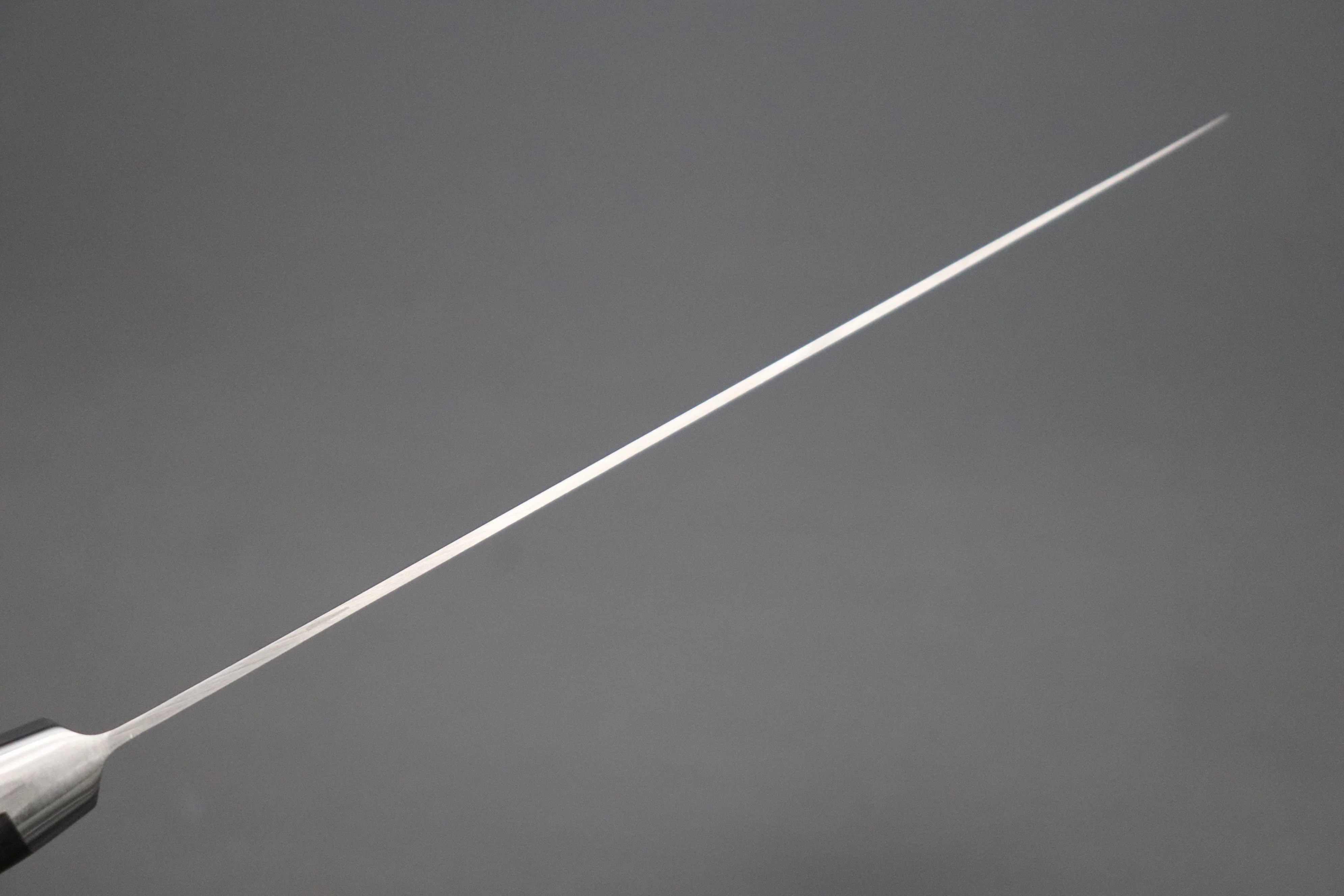 Fujiwara Kanefusa FKM Series Gyuto (150mm to 300mm, 6 sizes, Black Pakka Wood Handle) "Discontinued" - Image 5