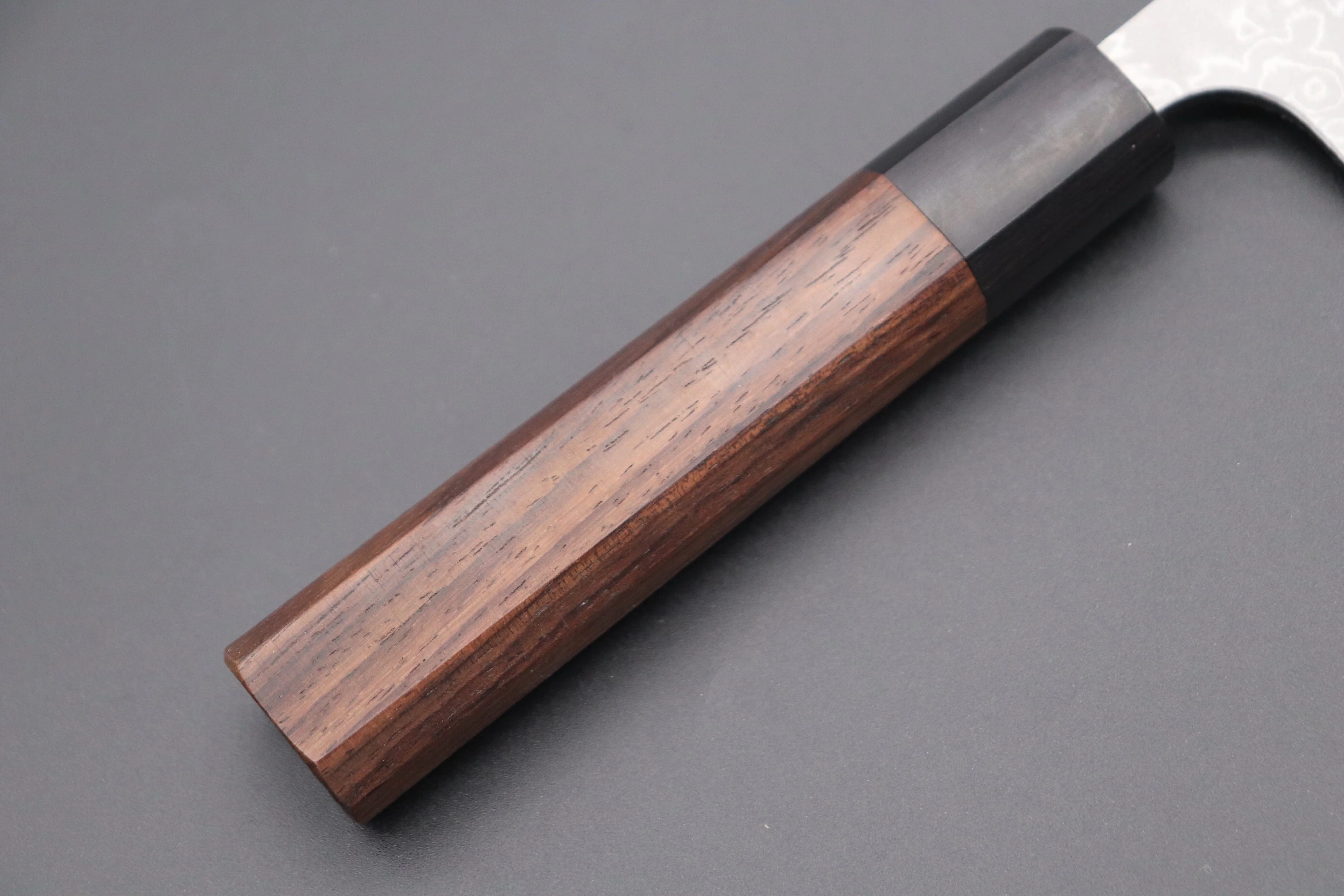 Fu-Rin-Ka-Zan Aogami Super Custom Damascus Series FASD-3 Wa Santoku 165mm (6.4 inch, Octagonal Red-Sandalwood Handle) - Image 3