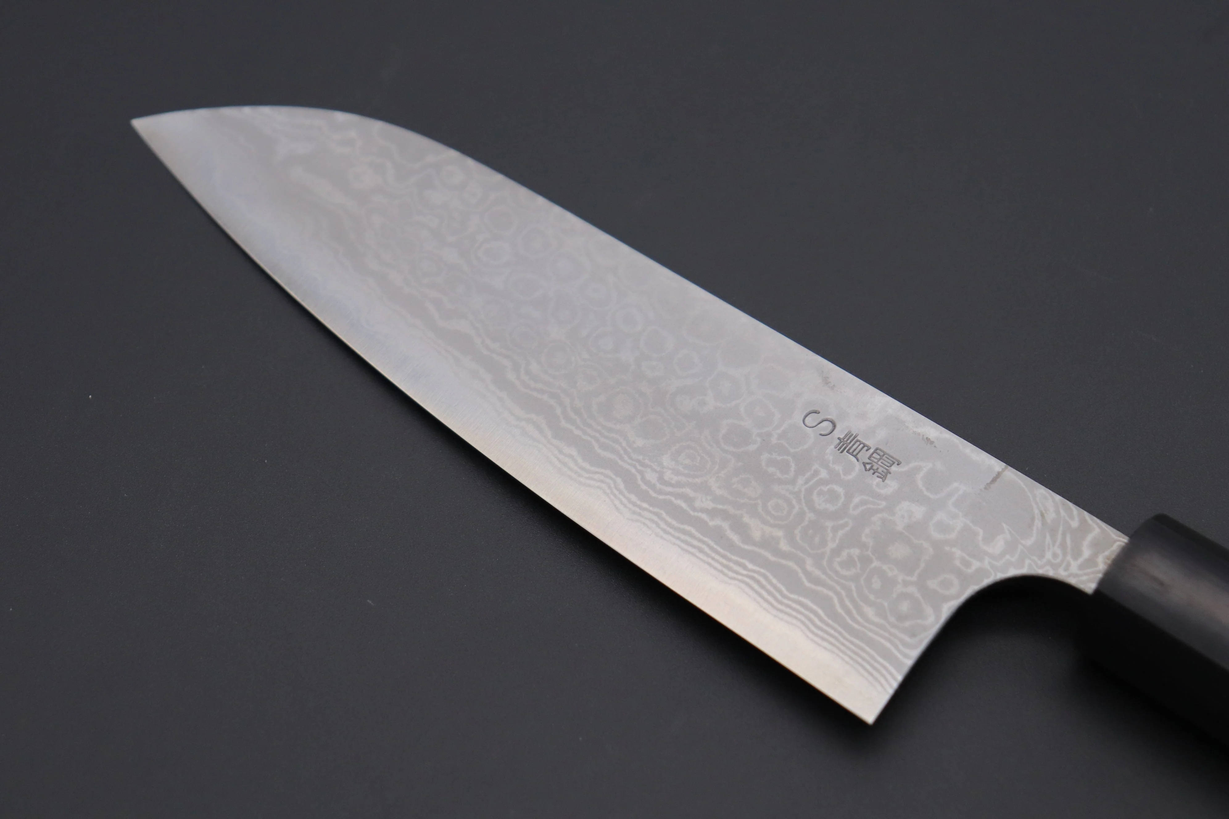 Fu-Rin-Ka-Zan Aogami Super Custom Damascus Series FASD-3 Wa Santoku 165mm (6.4 inch, Octagonal Red-Sandalwood Handle) - Image 6