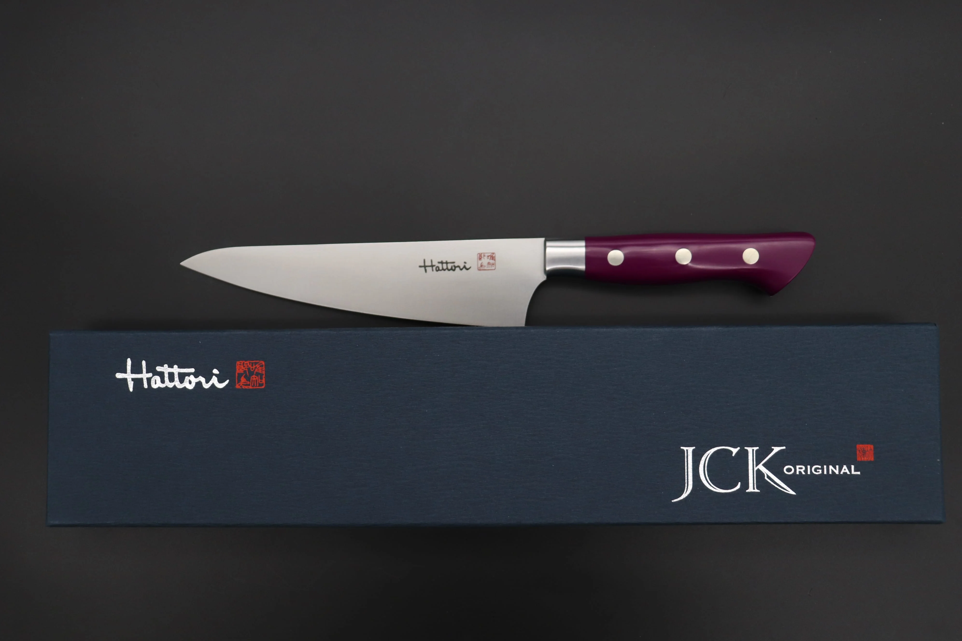 Hattori Forums Custom Limited Edition,  FH Solid VG-10 Series FH-5SPSM Boning Knife 160mm (6.2inch, Sugarite Malachite Gem-Composite Stone Handle) - Image 10