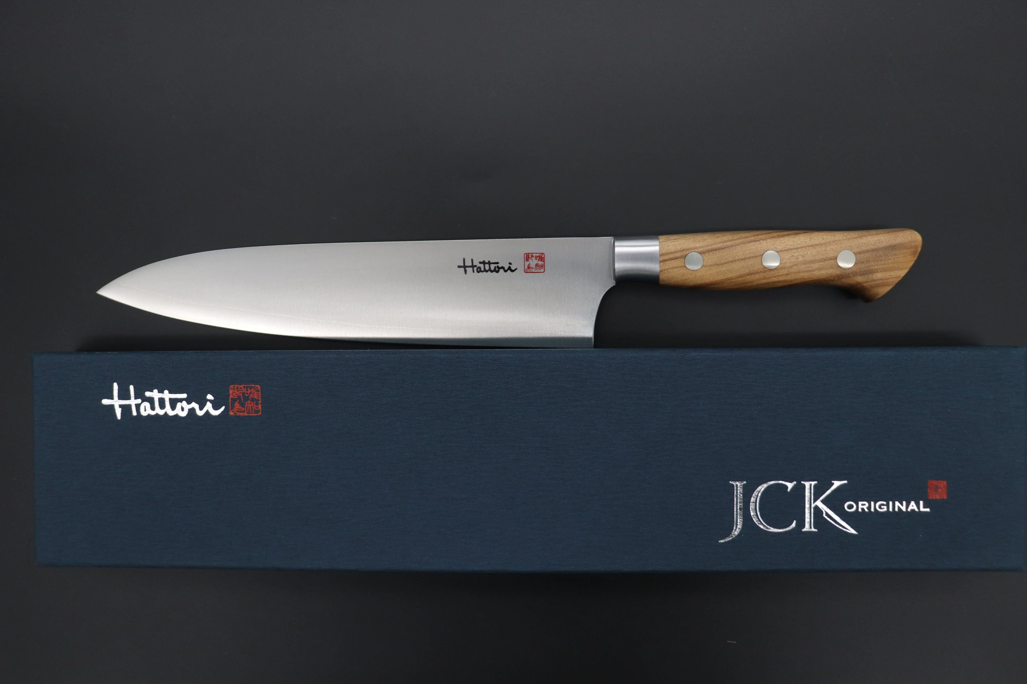Hattori Forums FH "NOAH" Series FHN-6O Gyuto 210mm (8.2 Inch, Olive Wood Handle) - Image 10