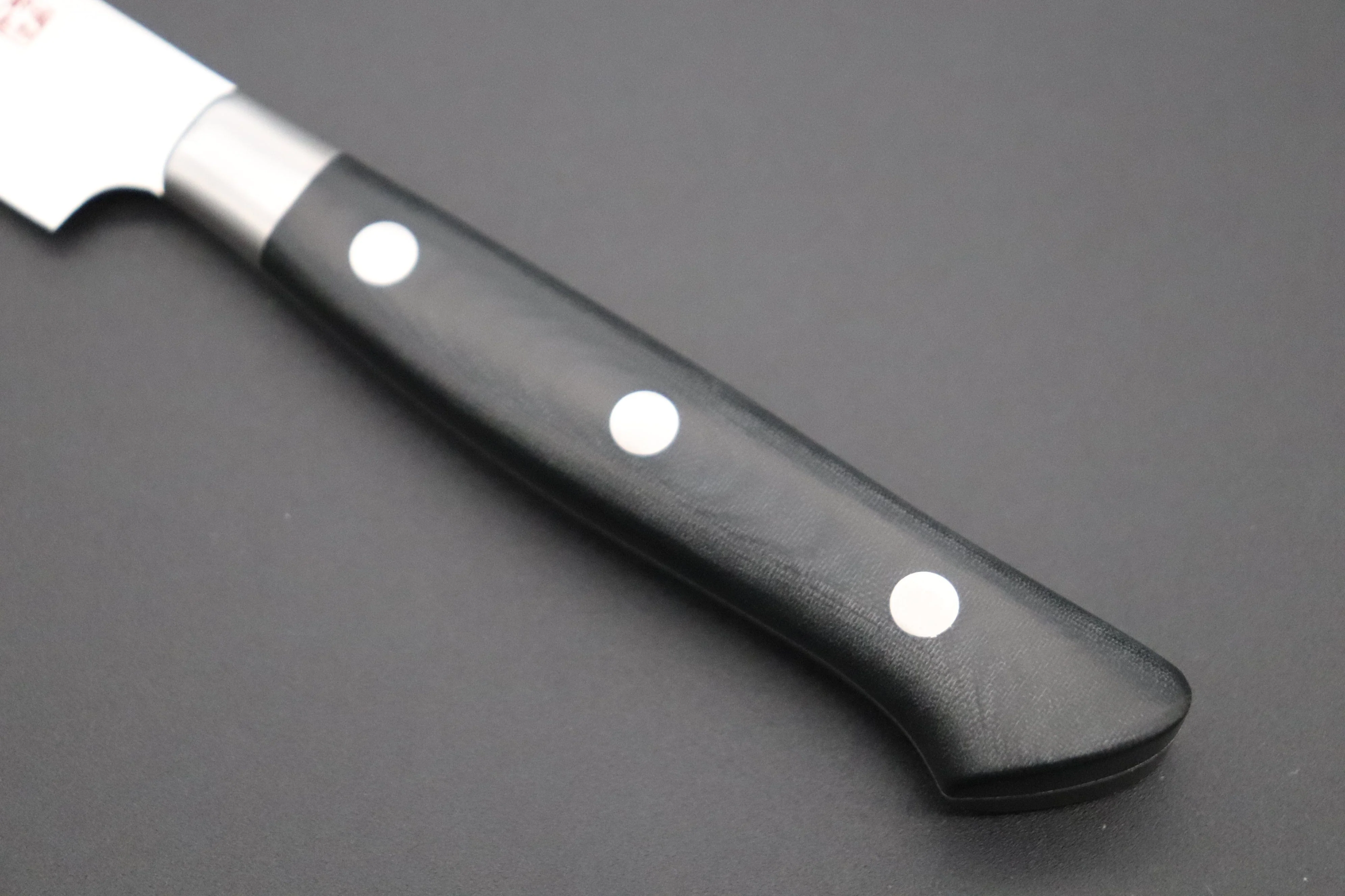Hattori Forums FH Solid VG-10 Series Petty (120mm and 150mm, Black Linen Micarta Handle) - Image 3