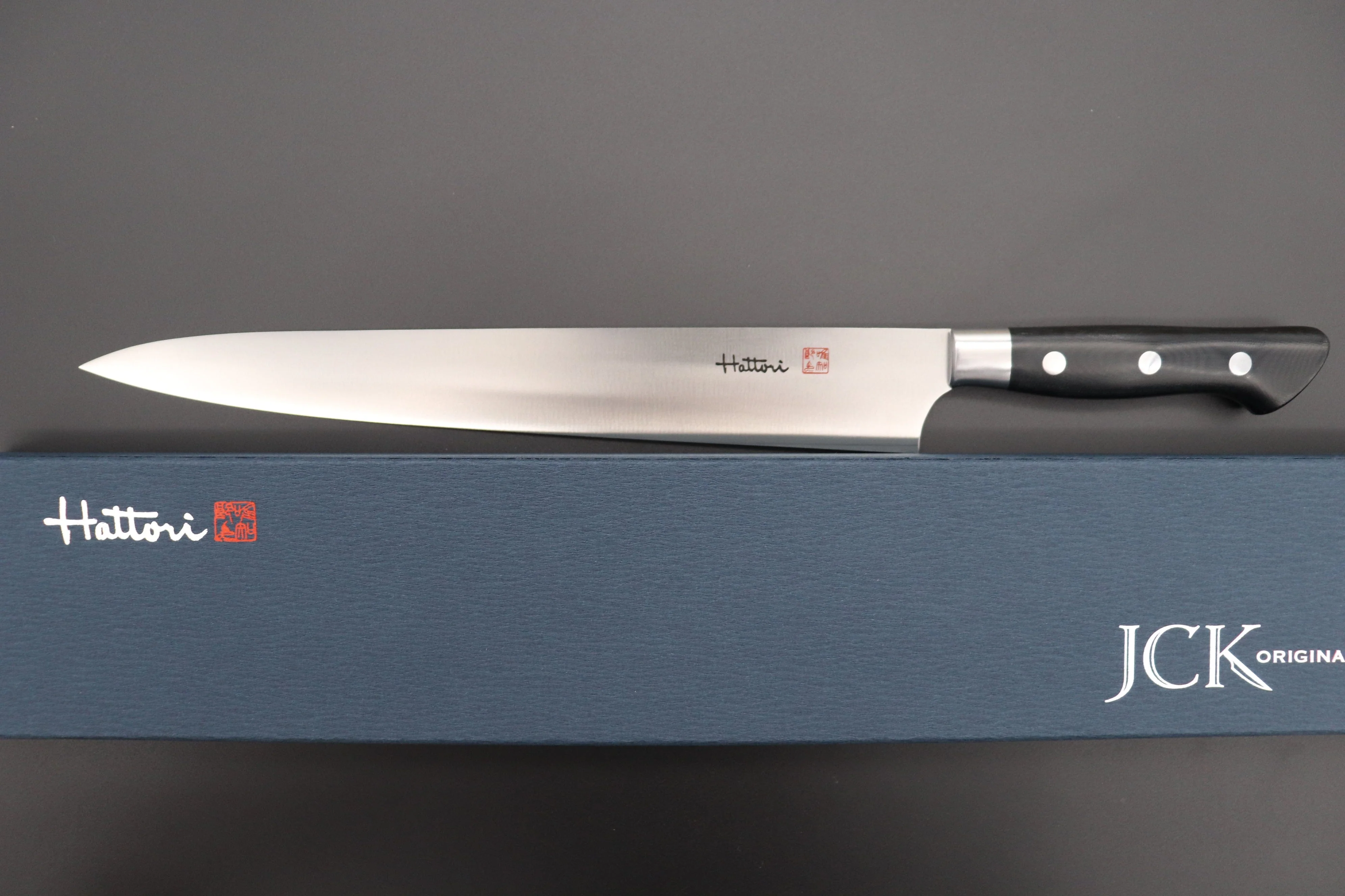 Hattori Forums FH Solid VG-10 Series Sujihiki (230mm to 300mm, 3 sizes, Black Linen Micarta Handle) - Image 10