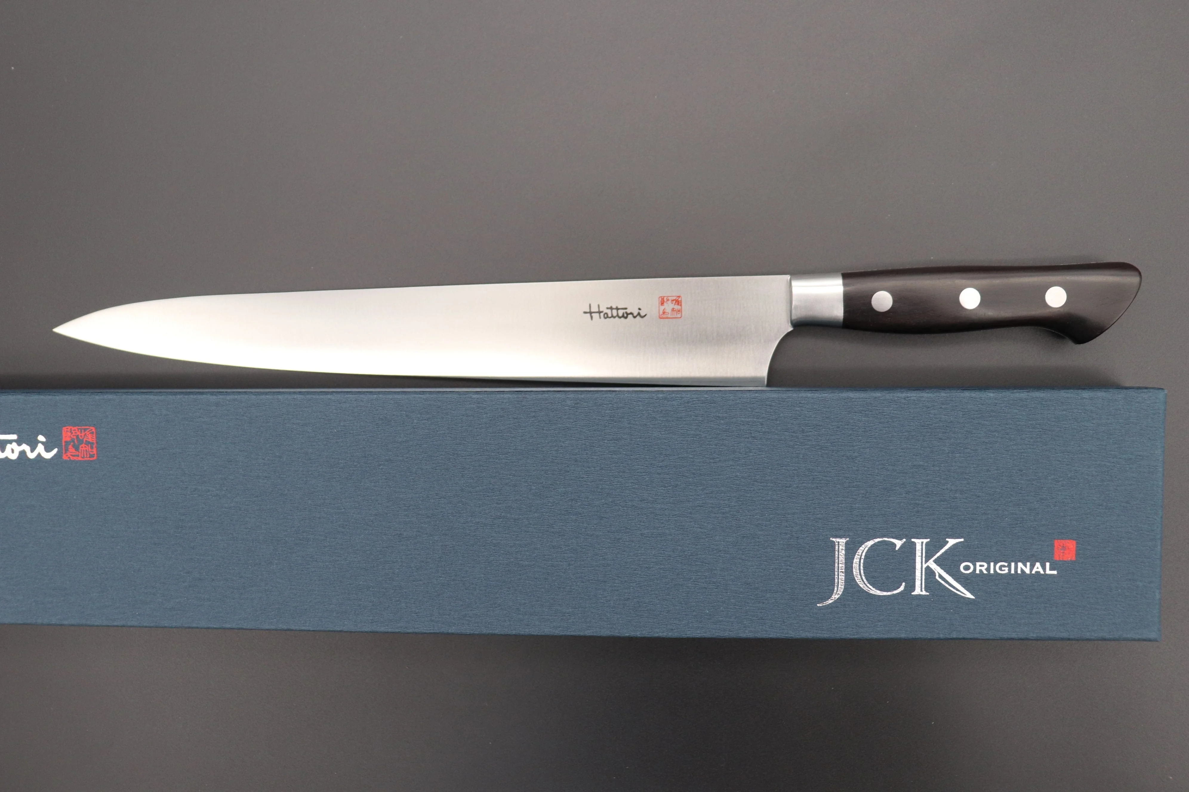 Hattori Forums FH Solid VG-10 Series Sujihiki (230mm to 300mm, 3 sizes, African Blackwood Handle) - Image 10