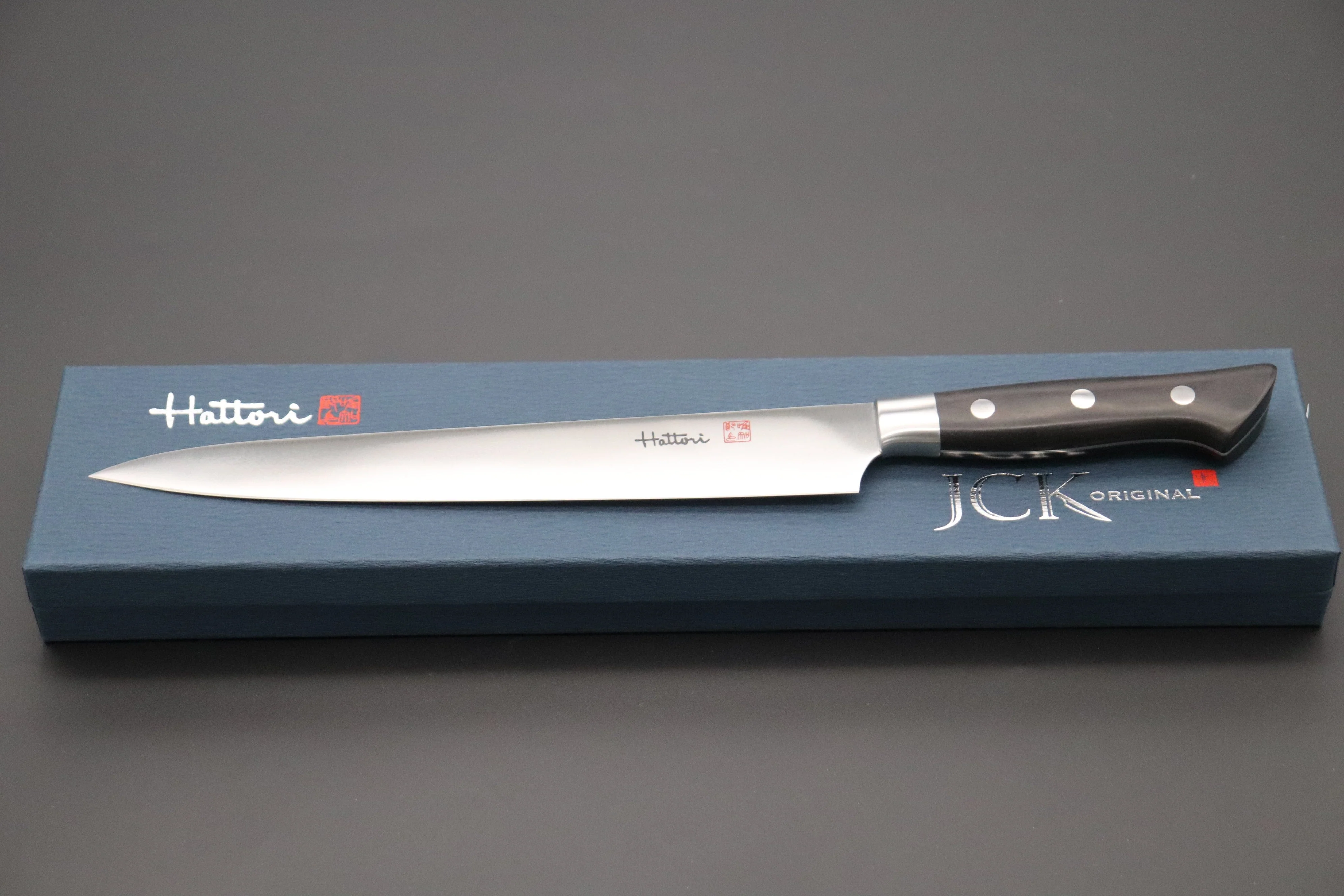 Hattori Forums FH Solid VG-10 Series Sujihiki (230mm to 300mm, 3 sizes, African Blackwood Handle) - Image 11