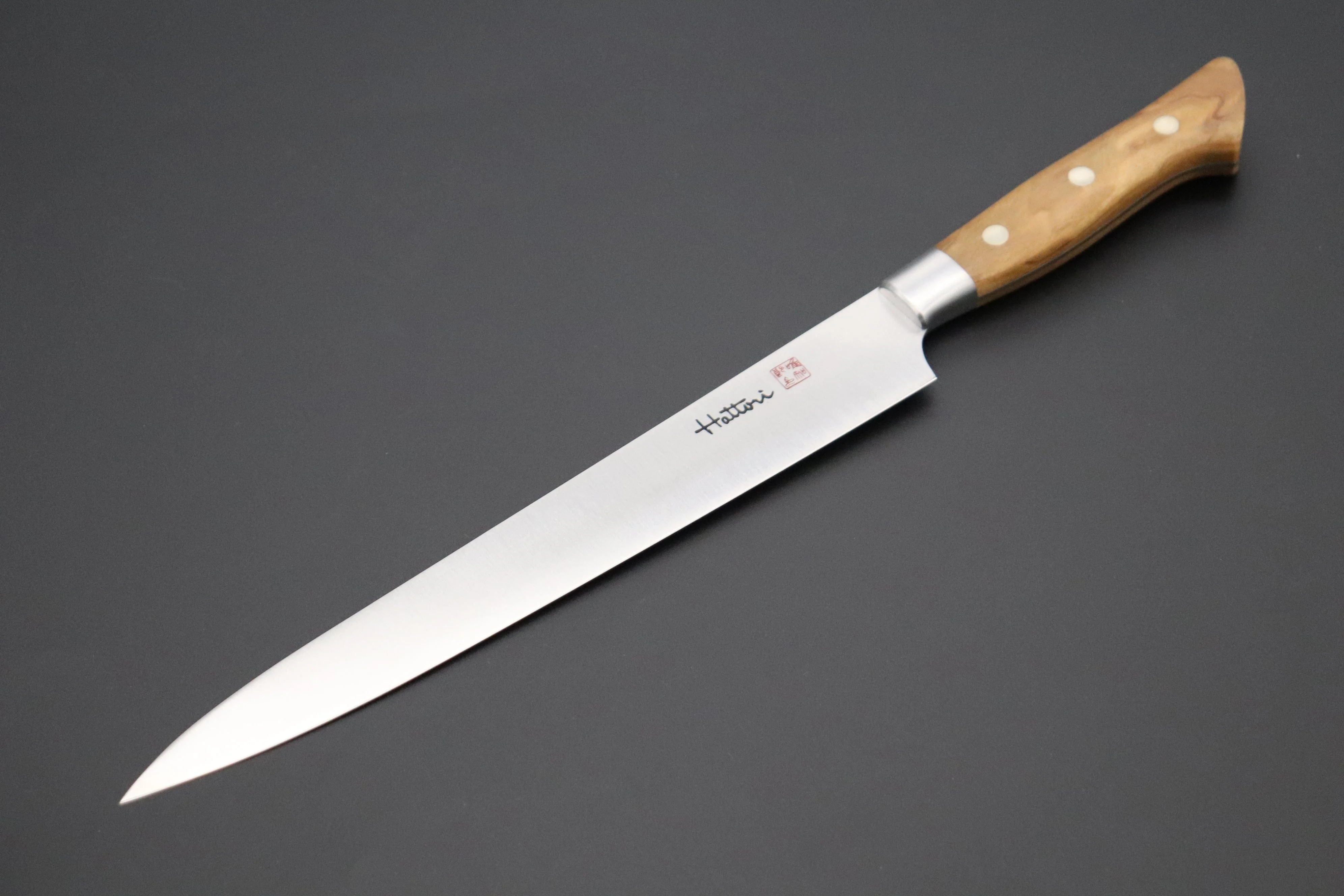 Hattori Forums FH Solid VG-10 Series Sujihiki (230mm to 300mm, 3 sizes,Olive Wood Handle)
