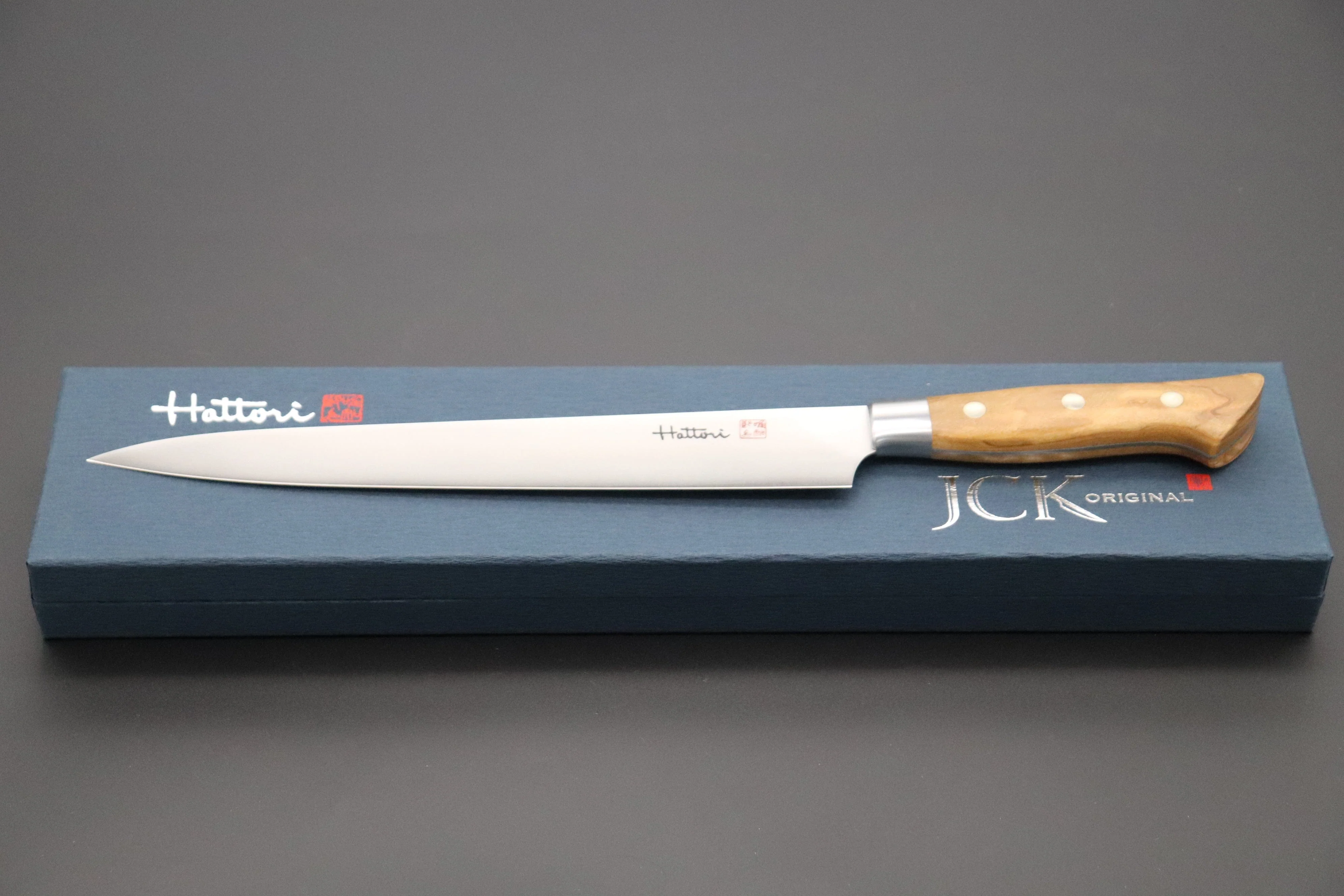 Hattori Forums FH Solid VG-10 Series Sujihiki (230mm to 300mm, 3 sizes,Olive Wood Handle) - Image 11