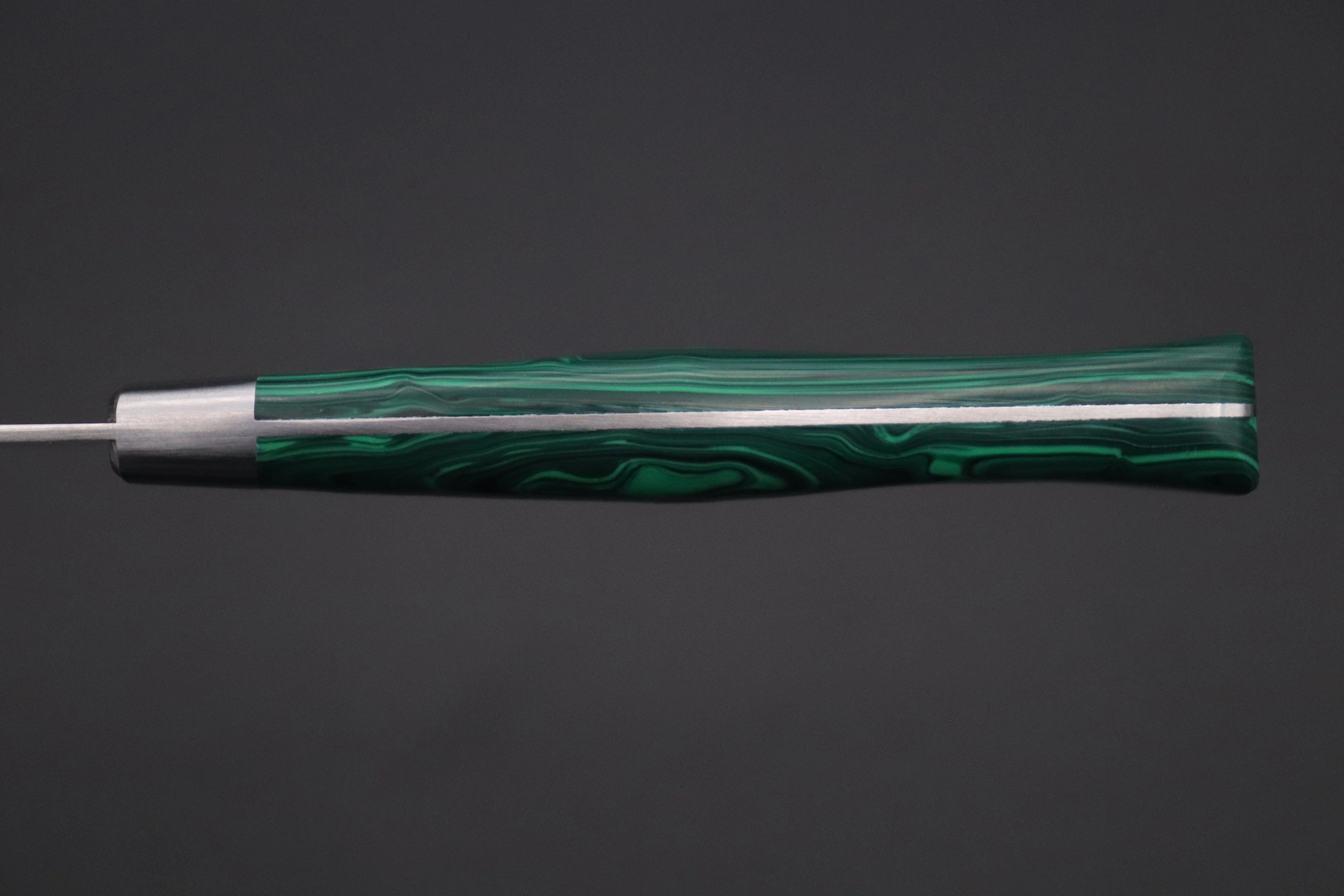 Hattori Forums "NOAH" Series FHN-3SPGM Petty 150mm (5.9 Inch, Green Malachite Gem-Composite-stone Handle) - Image 8
