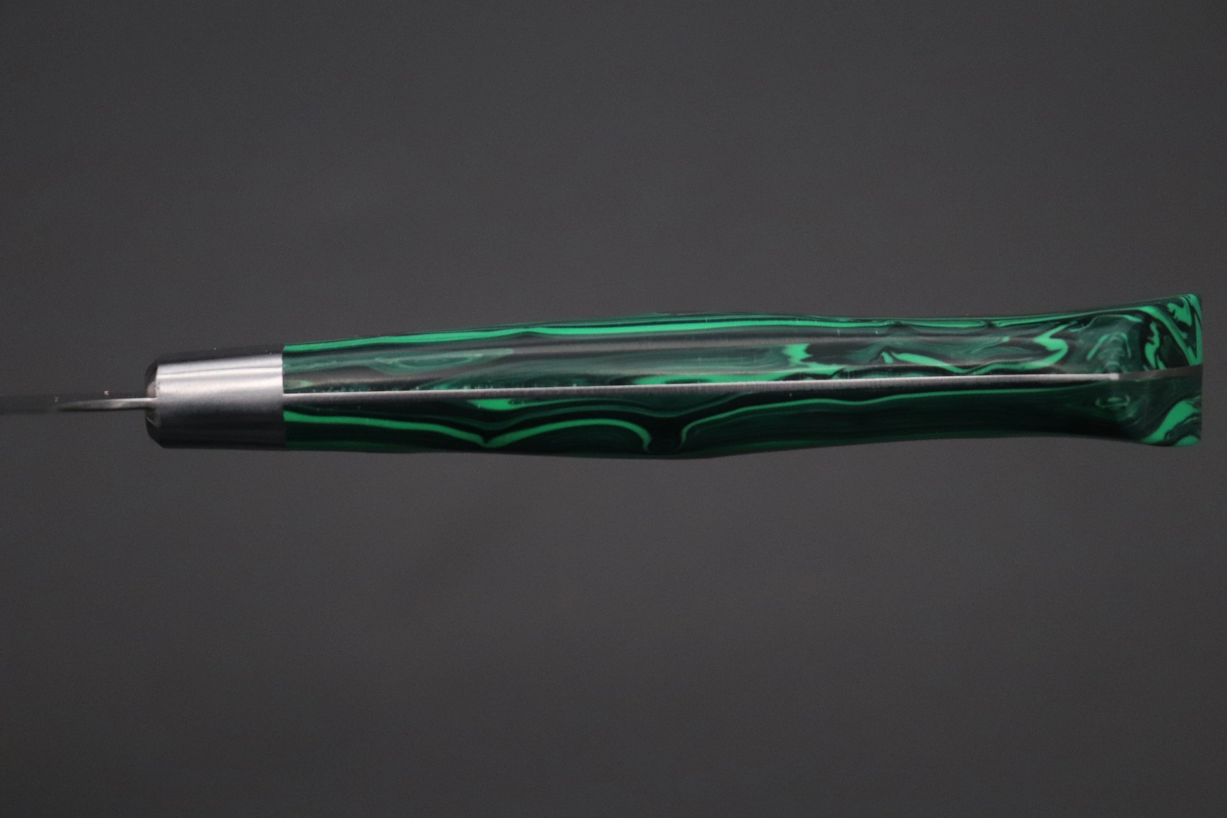 Hattori Forums "NOAH" Series FHN-3SPGM Petty 150mm (5.9 Inch, Green Malachite Gem-Composite-stone Handle) - Image 9