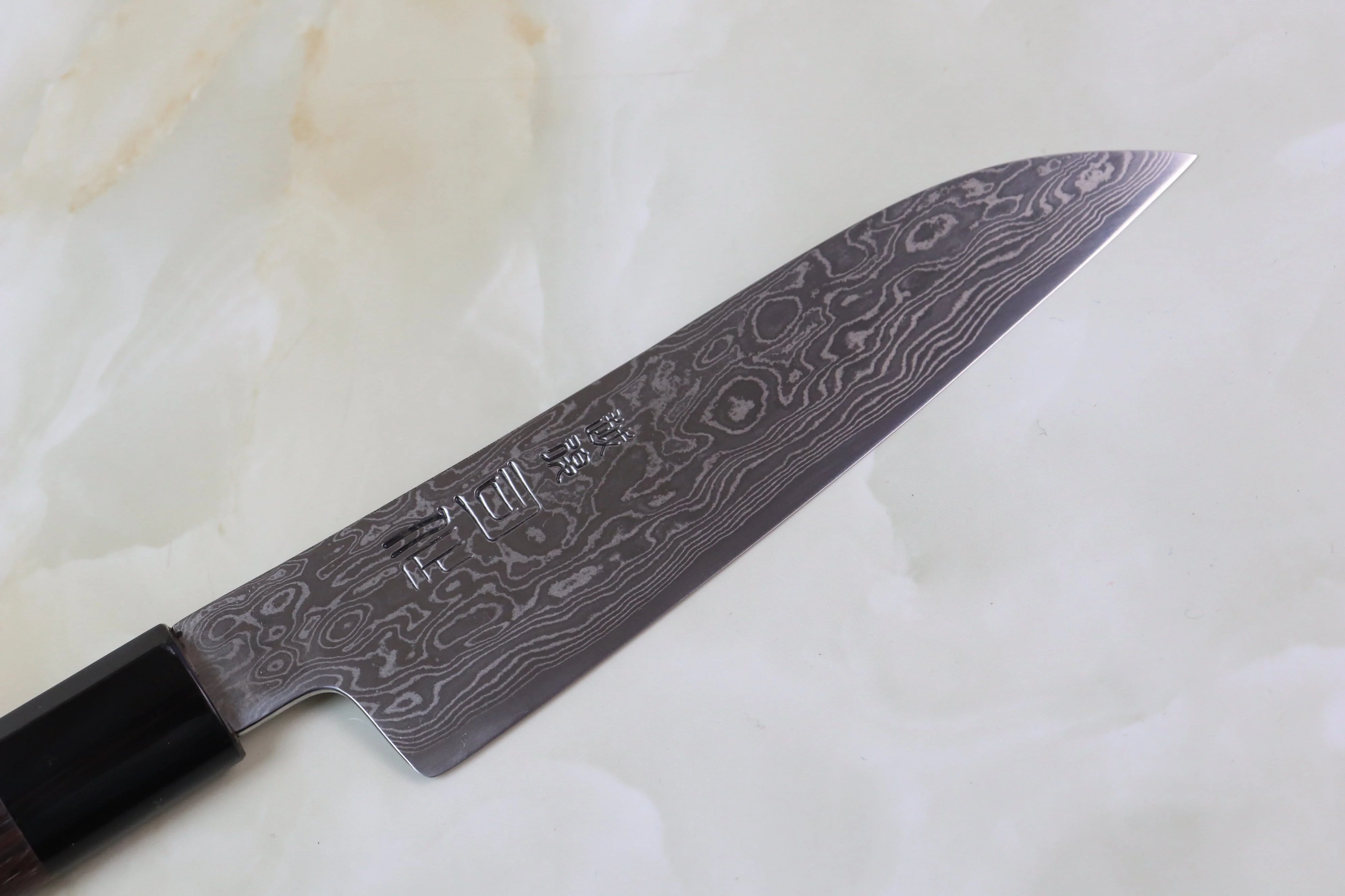 Hinoura Custom Knife ATS-34 Damascus Petty 140mm (5.5 inch, TH-8) - Image 2