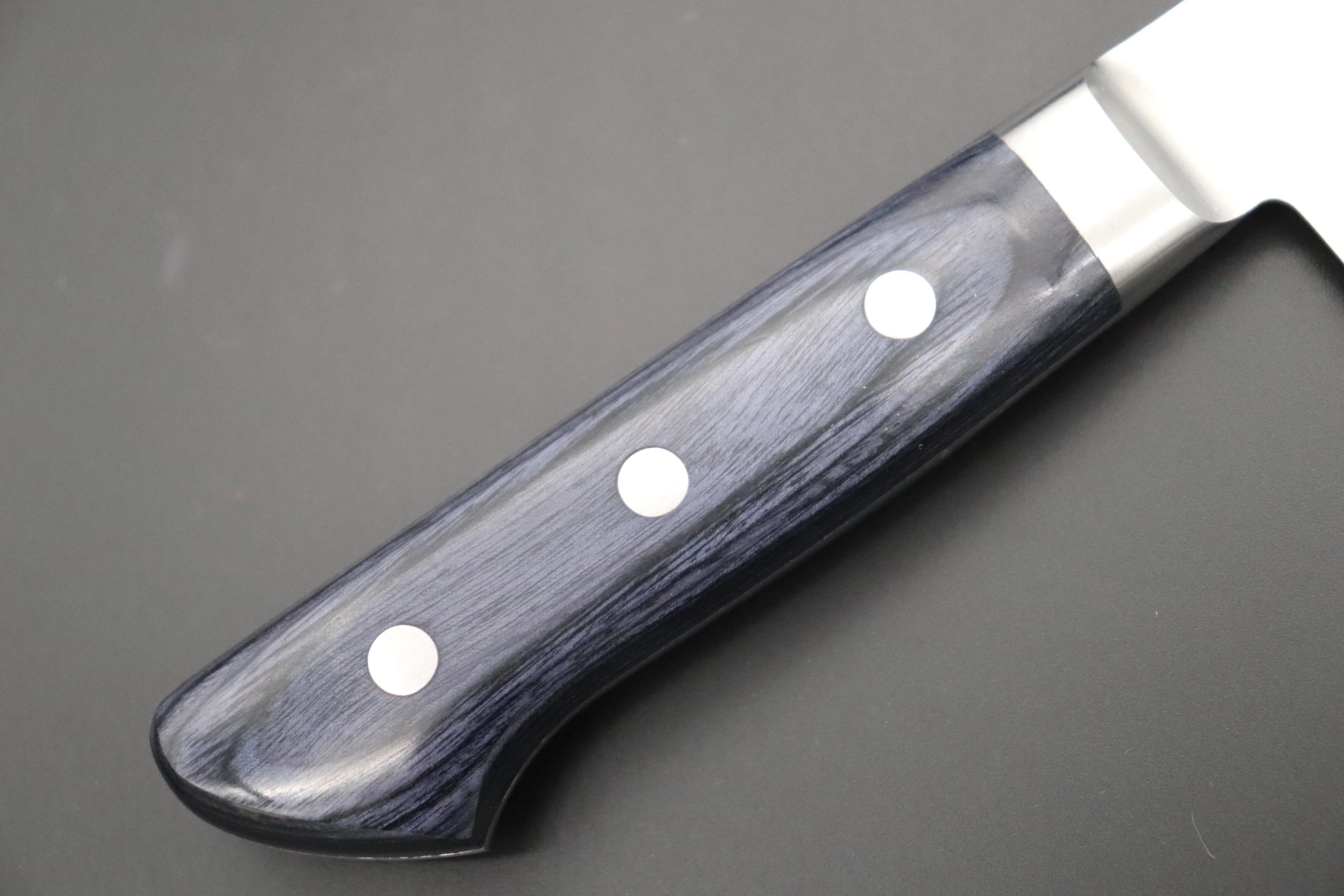 JCK Natures Blue Clouds AUS-8 Basic Series BCAP-3 Santoku 180mm (7 inch, Royal Blue-Purple Pakka Wood Handle) - Image 3