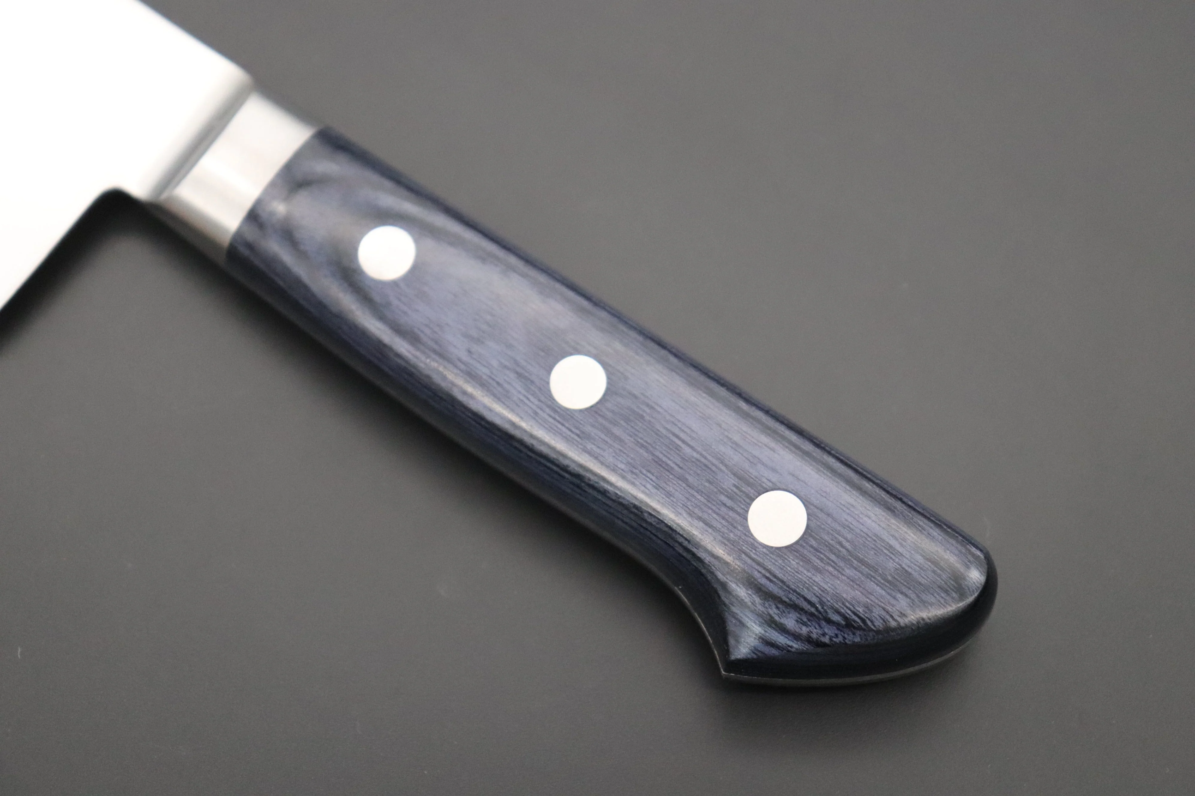 JCK Natures Blue Clouds AUS-8 Basic Series BCAP-3 Santoku 180mm (7 inch, Royal Blue-Purple Pakka Wood Handle) - Image 7