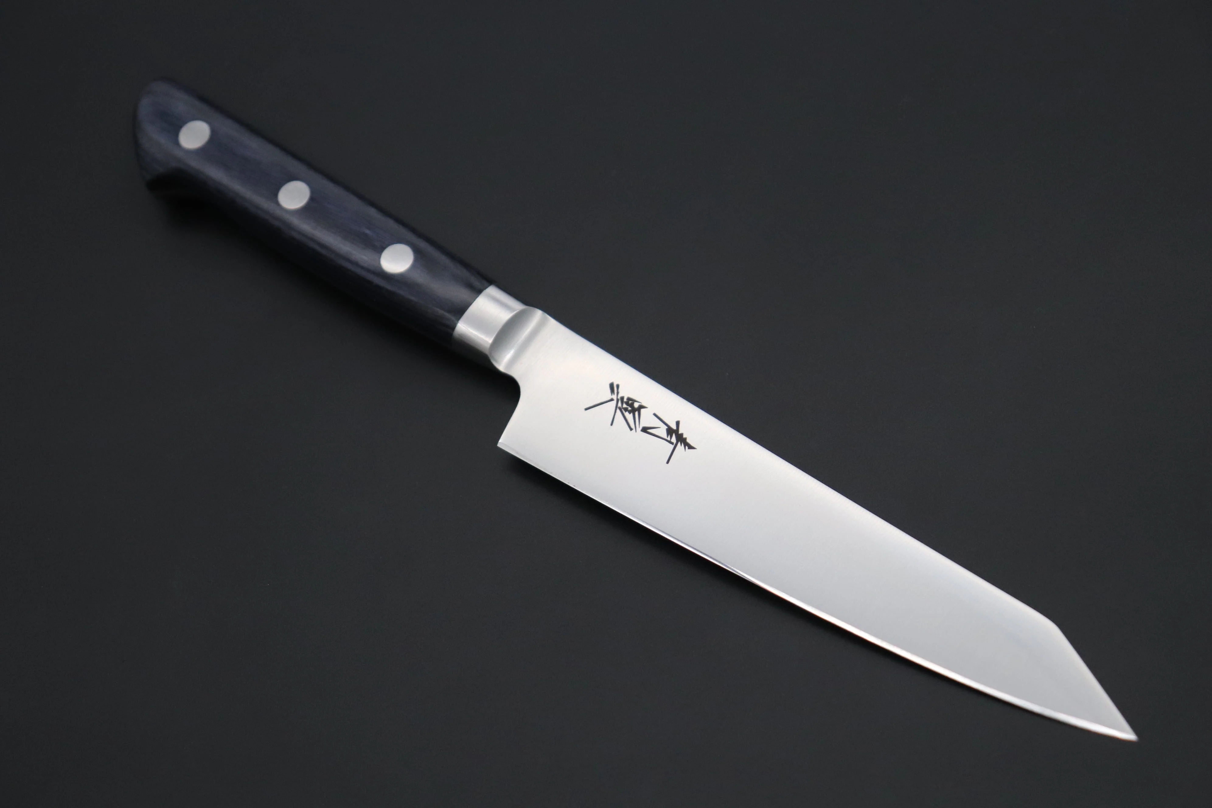 JCK Natures 青雲 Blue Clouds AUS-8 Basic Series Kiritsuke Petty & Bunka (Kiritsuke) (BCAP-2Pcs Knife Set, Royal Blue-Purple Pakka Wood Handle) - Image 3