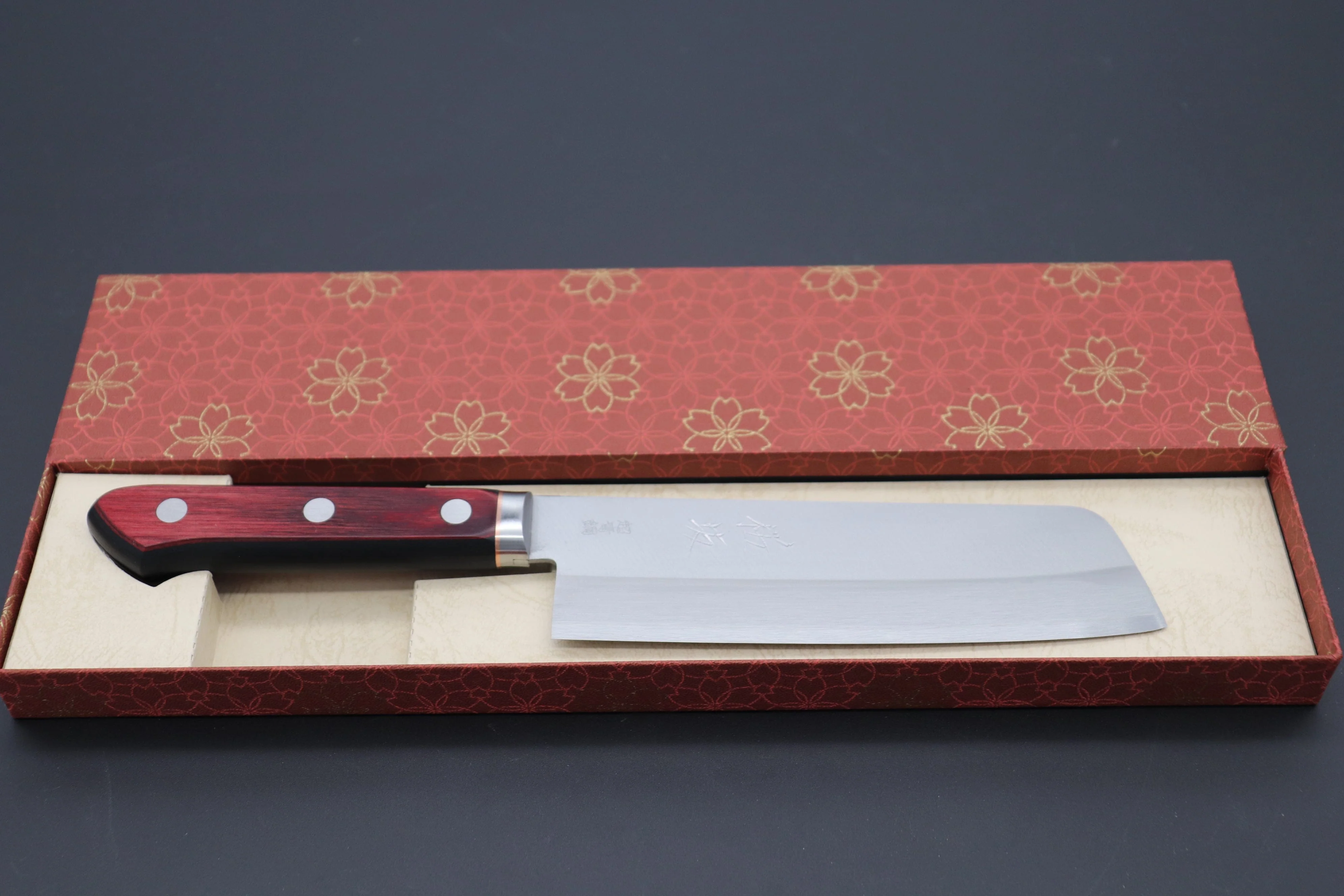 JCK Natures SAKURA ROAD Aogami Super Series SAKURA-3 Nakiri 160mm (6.2 Inch) - Image 8