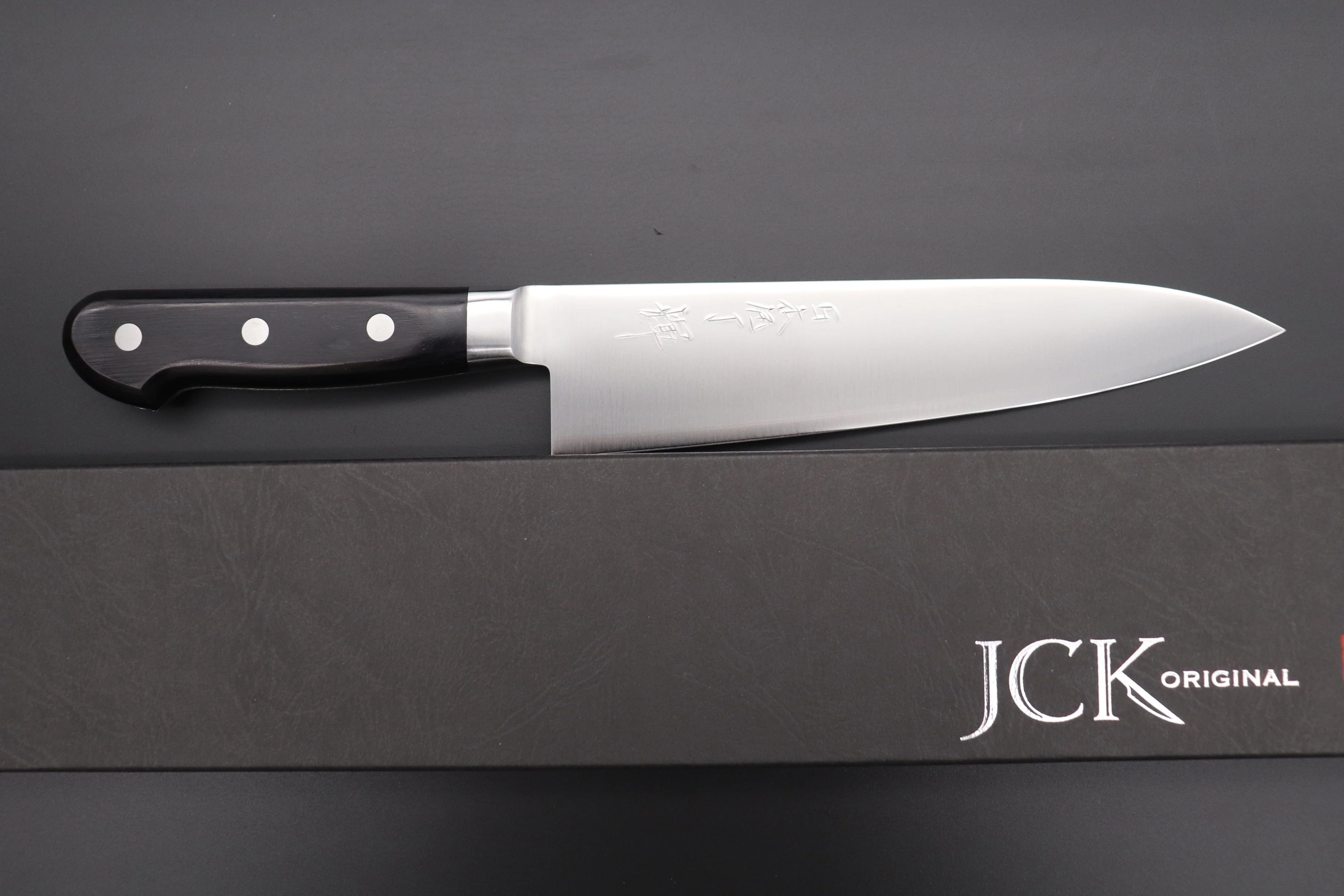 JCK Original Kagayaki Blue Steel No.2 Clad Series Gyuto (180mm to 270mm, 4 sizes) - Image 8