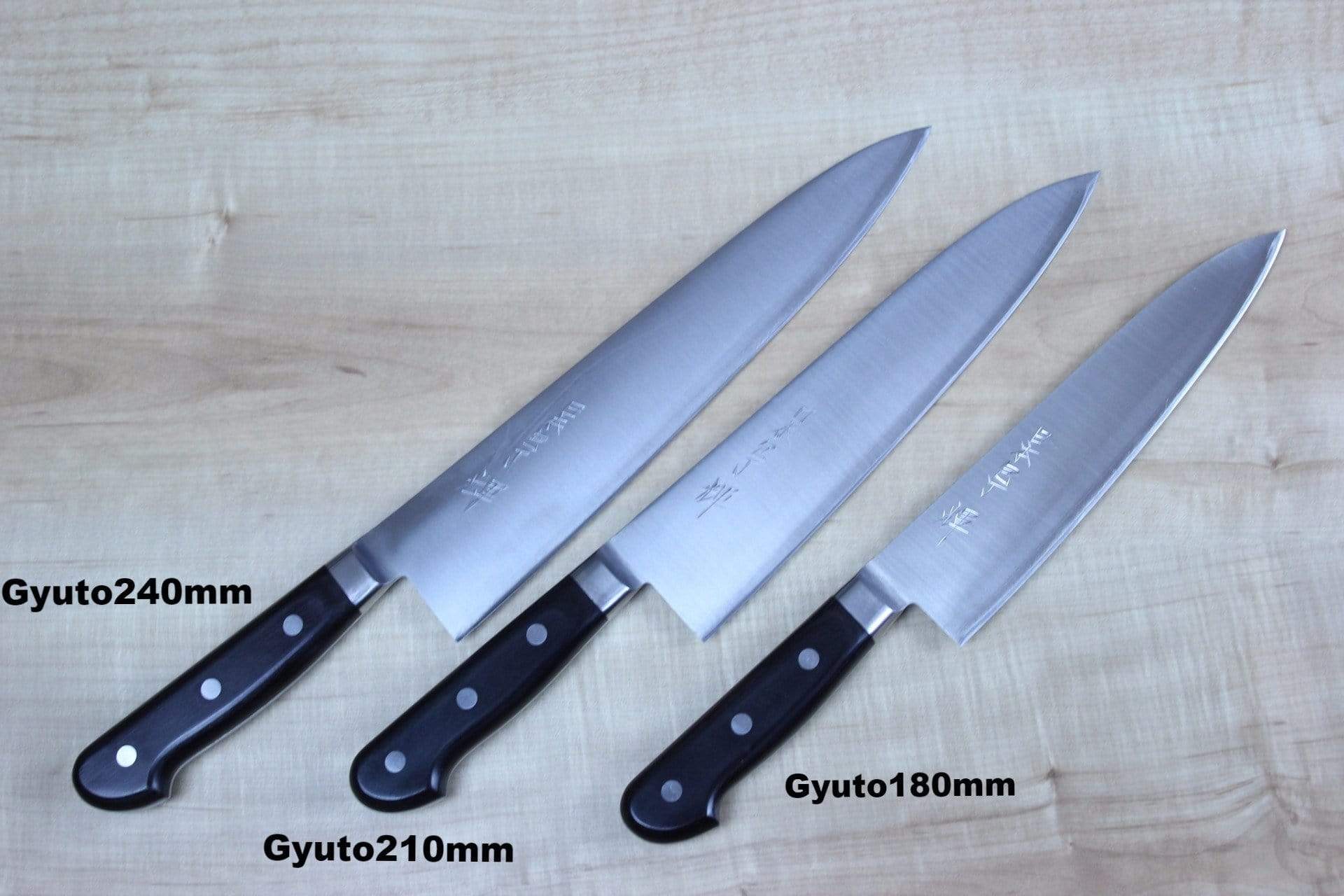 JCK Original Kagayaki Blue Steel No.2 Clad Series Gyuto (180mm to 270mm, 4 sizes) - Image 9
