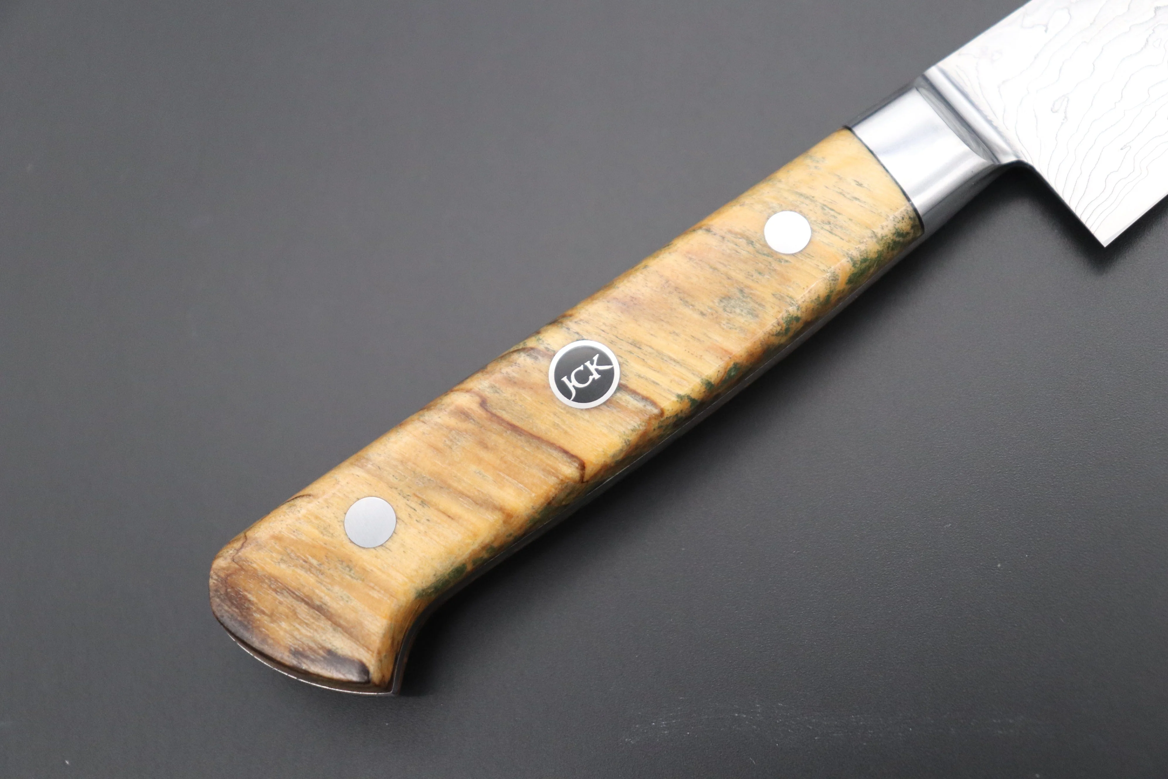 JCK Original Kagayaki Grand Canyon R-2 White & Silver Damascus Series GCYU-21 Kiritsuke Petty 145mm (5.7 Inch) - Image 3