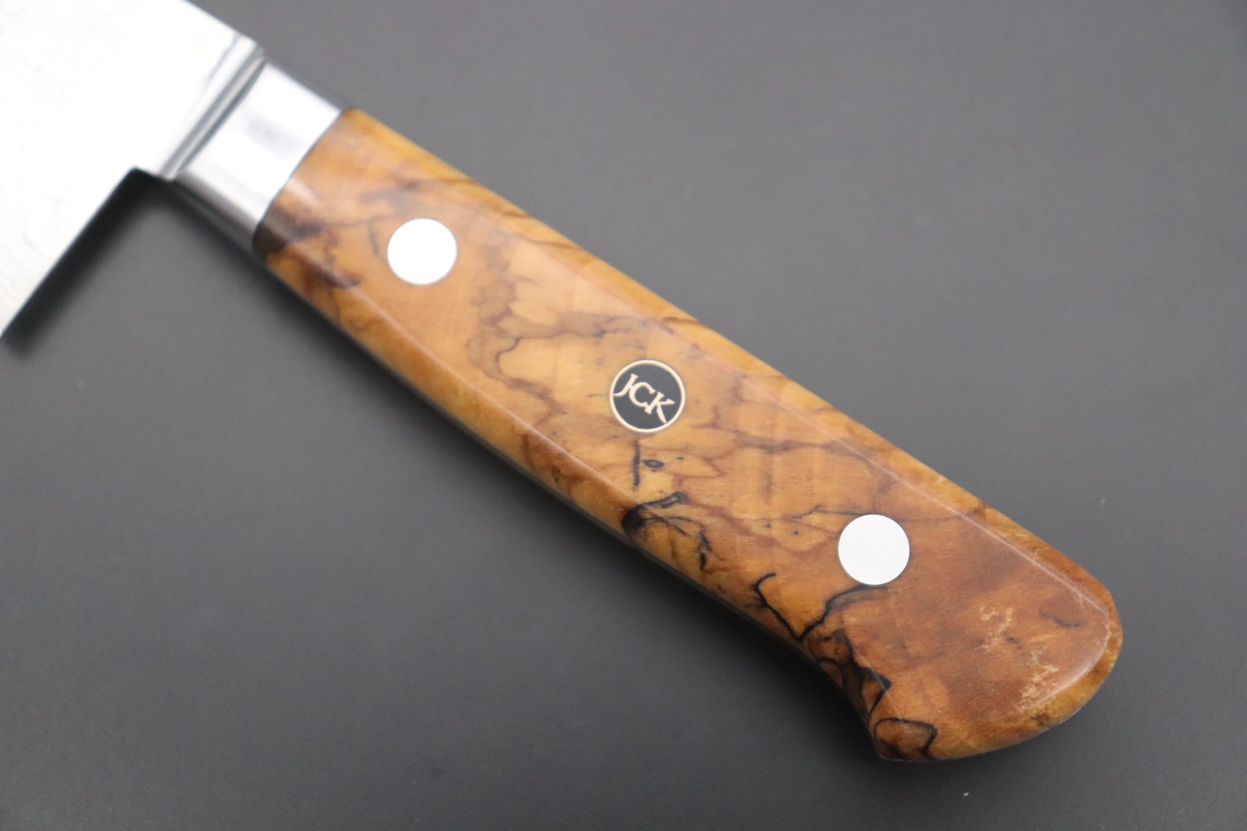 JCK Original Kagayaki Grand Canyon R-2 White & Silver Damascus Series GCYU-34 Kiritsuke Gyuto 200mm (7.8 Inch) - Image 7