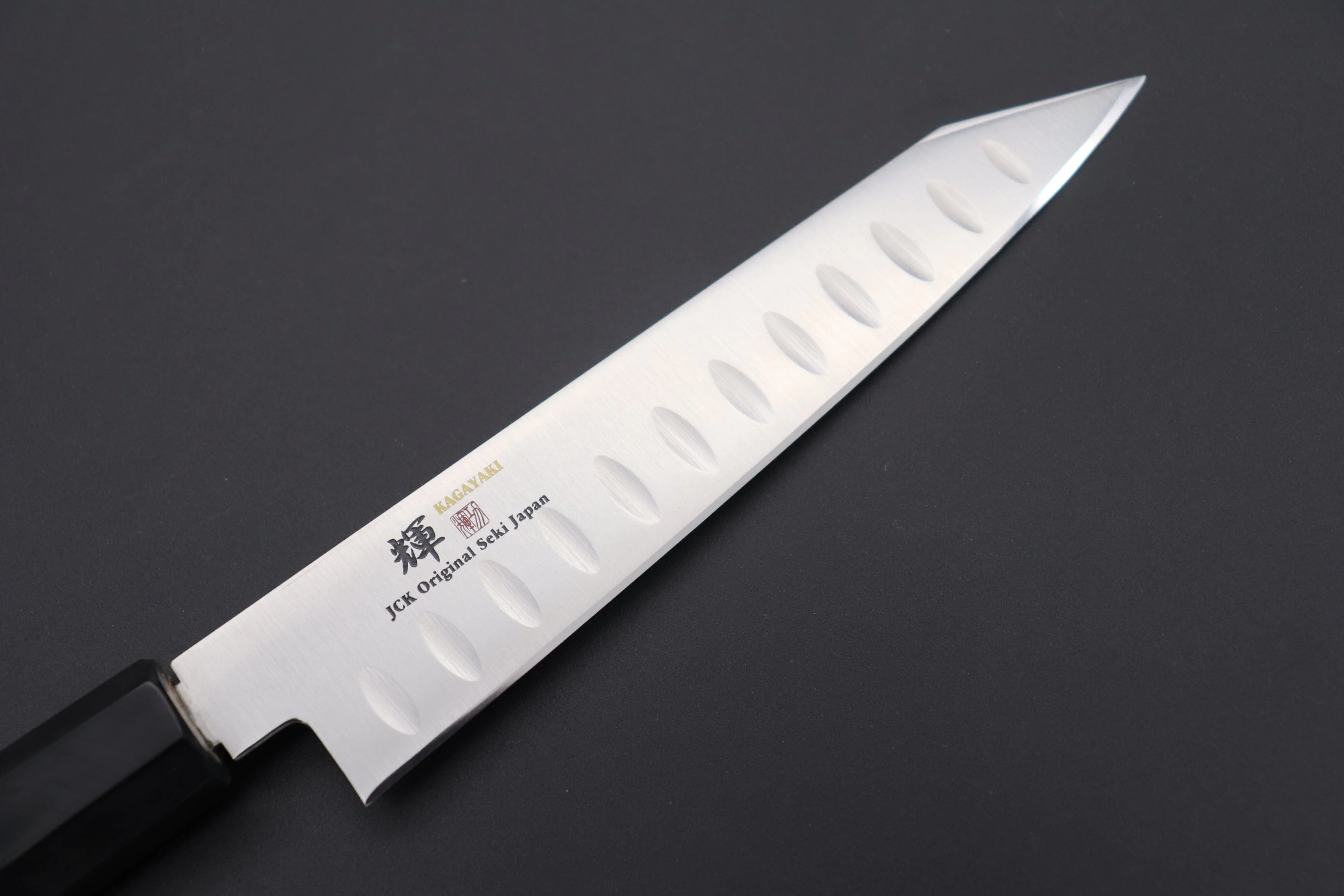 JCK Original Kagayaki VG-10 Series with Dimples KV-WPDKES Kiritsuke Petty 150mm(5.9 inch, Special Order Made, Kiritsuke Blade Version) - Image 2