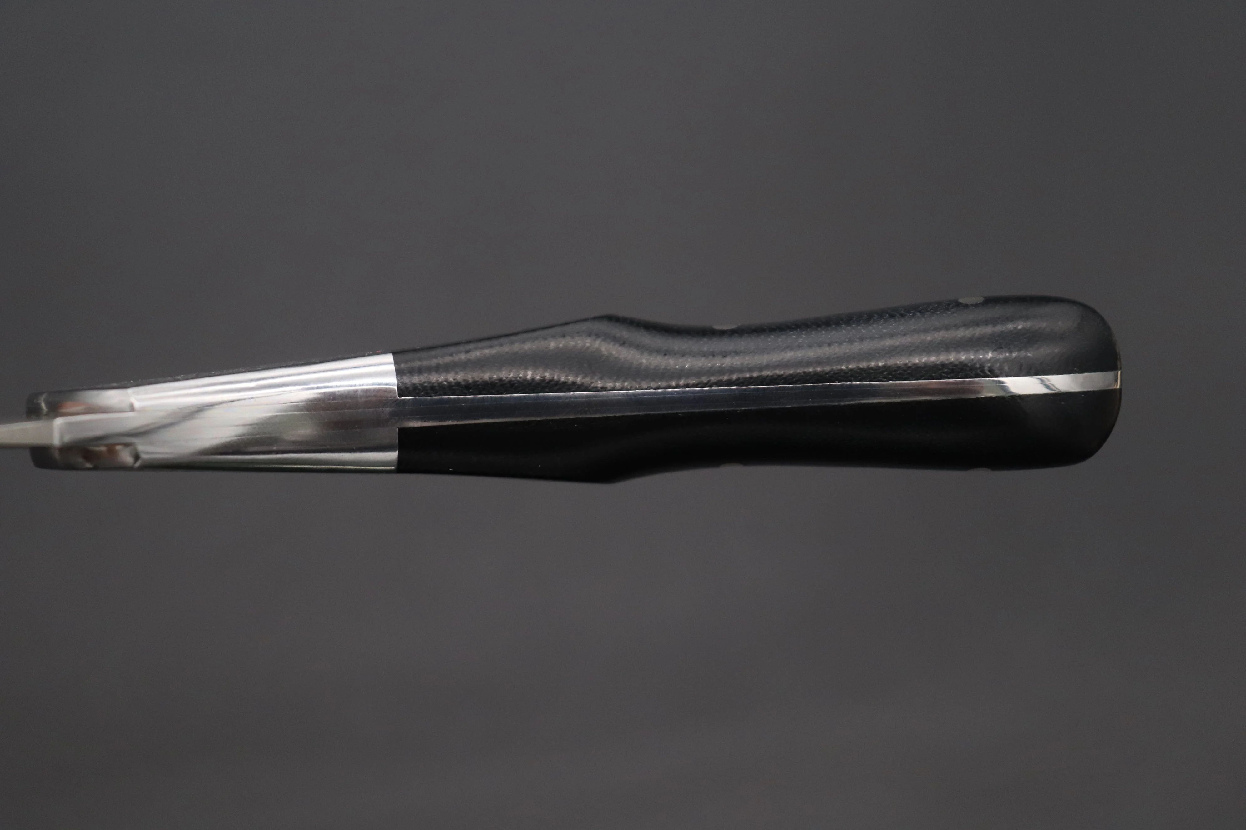 Koji Hara KH-530 Koji's Hammer Forged Damascus Custom Utility Steak Knife "Elegant Stubby" - Image 8