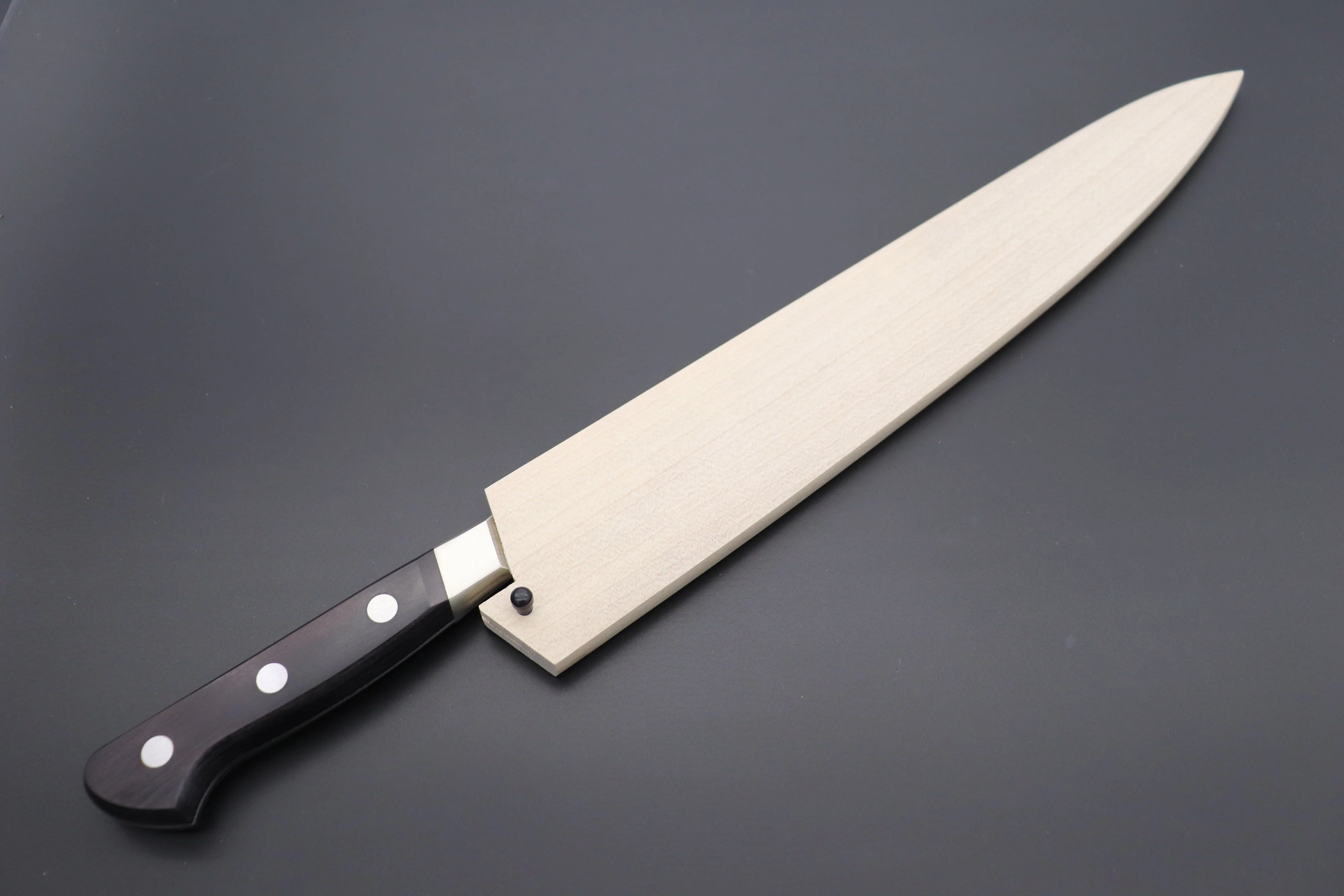 Magnolia Wooden Saya for Misono UX10 No.721 Sujihiki 240mm(UX10 Dimples No.728 Sujihiki240mm) - Image 2