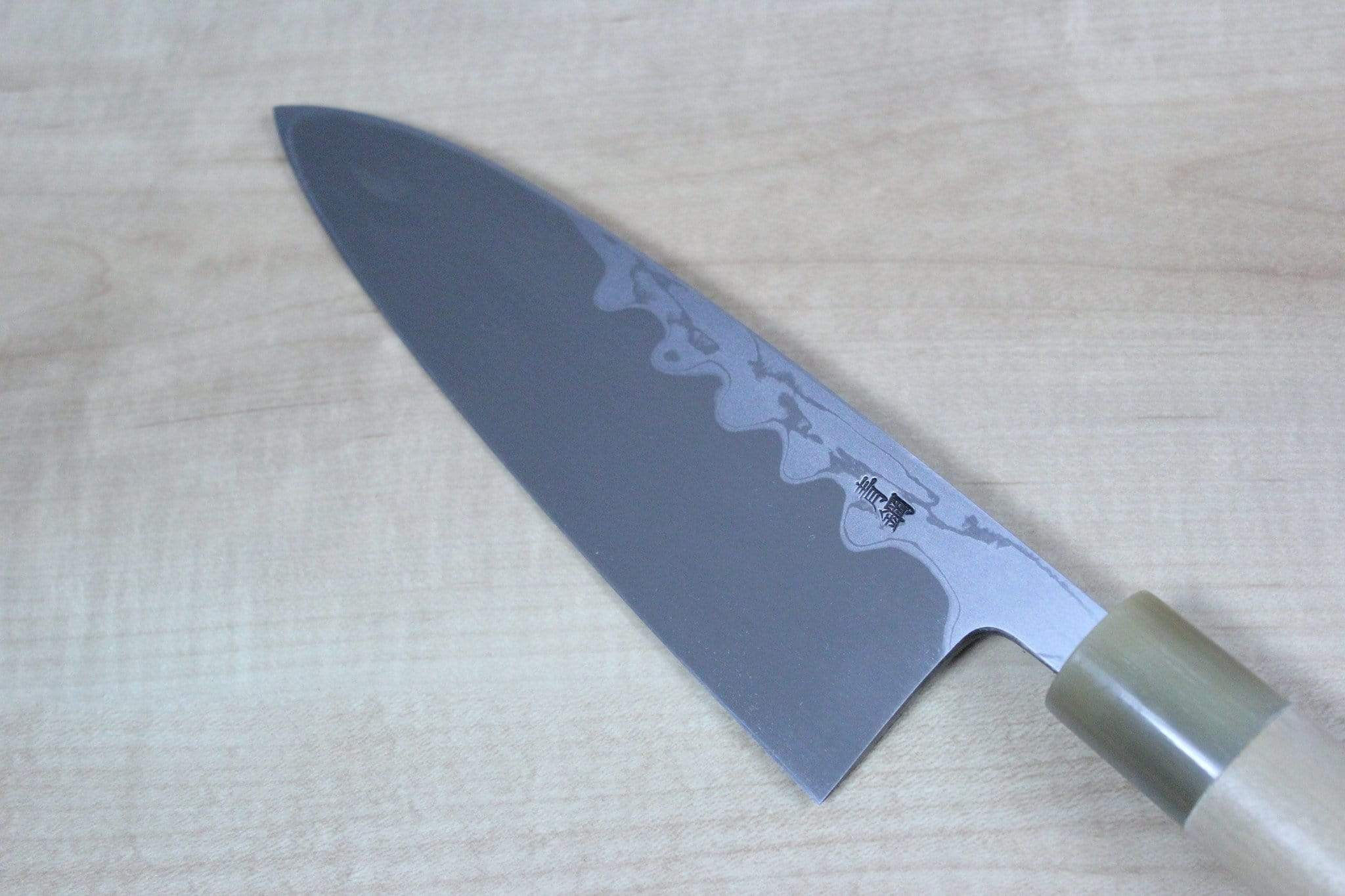 Masamoto KH Series Hon Kasumi Suminagashi Blue Steel No.2 Deba (150mm to 225mm, 6 sizes) - Image 4