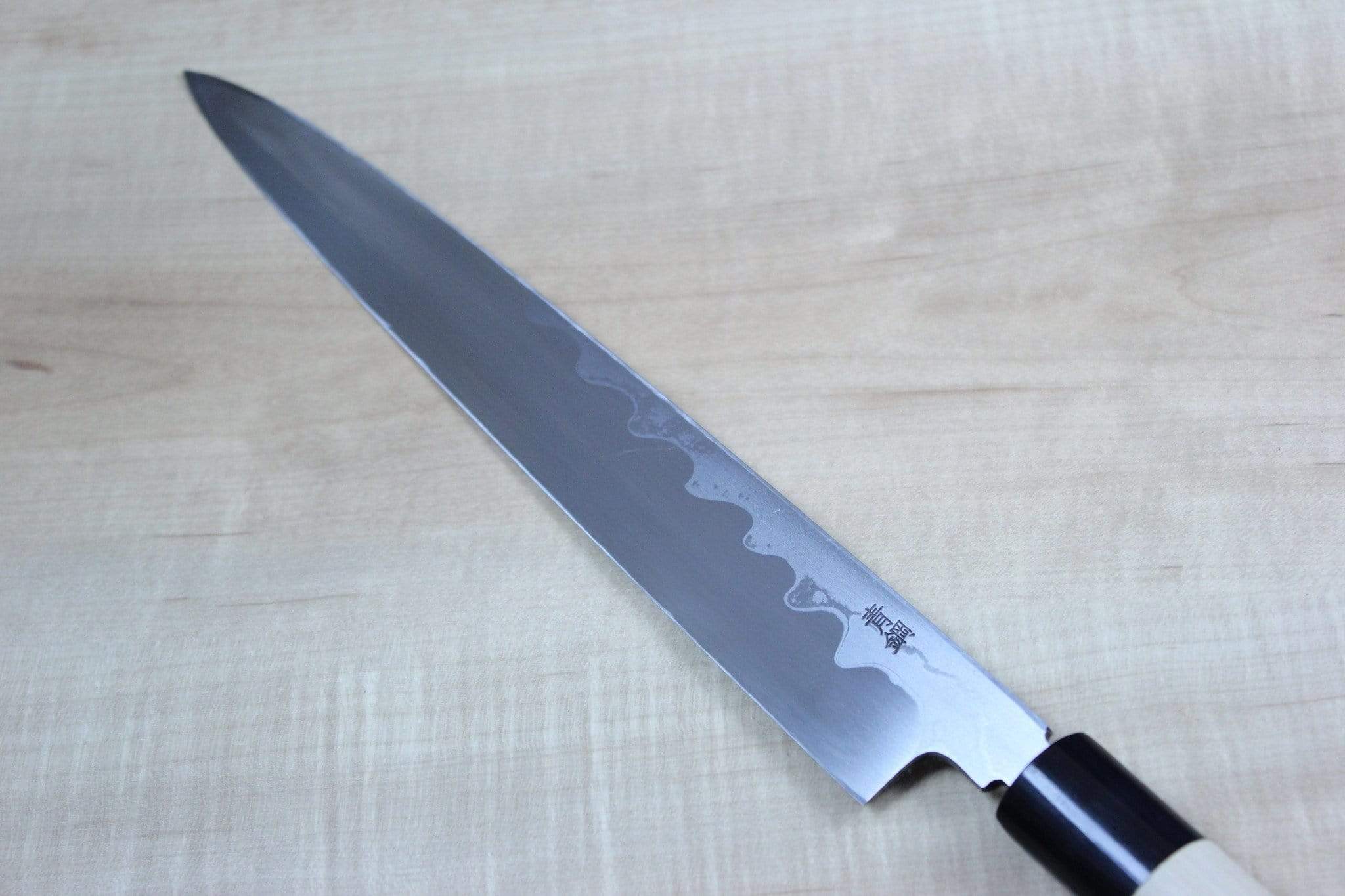 Masamoto KH Series Hon Kasumi Suminagashi Blue Steel No.2 Yanagiba (240mm to 330mm,  4 sizes) - Image 3