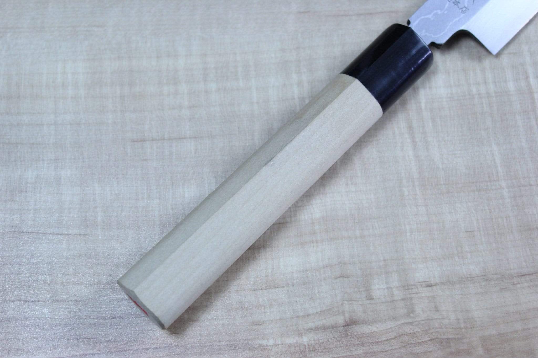 Masamoto KH Series Hon Kasumi Suminagashi Blue Steel No.2 Yanagiba (240mm to 330mm,  4 sizes) - Image 4