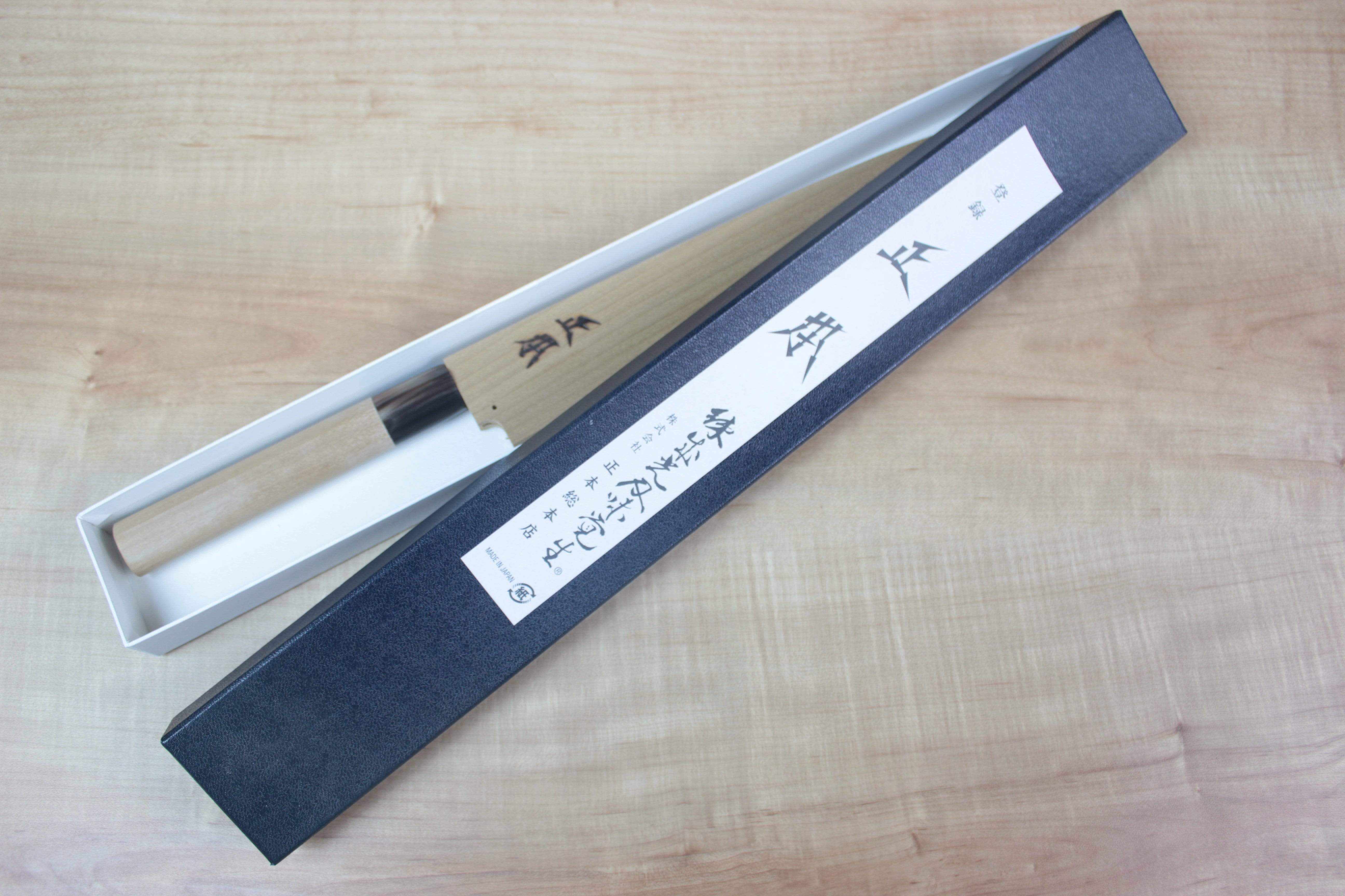 Masamoto KI Series Hon Kasumi White Steel No.1 Yanagiba (270mm to 330mm, 3 sizes) - Image 6