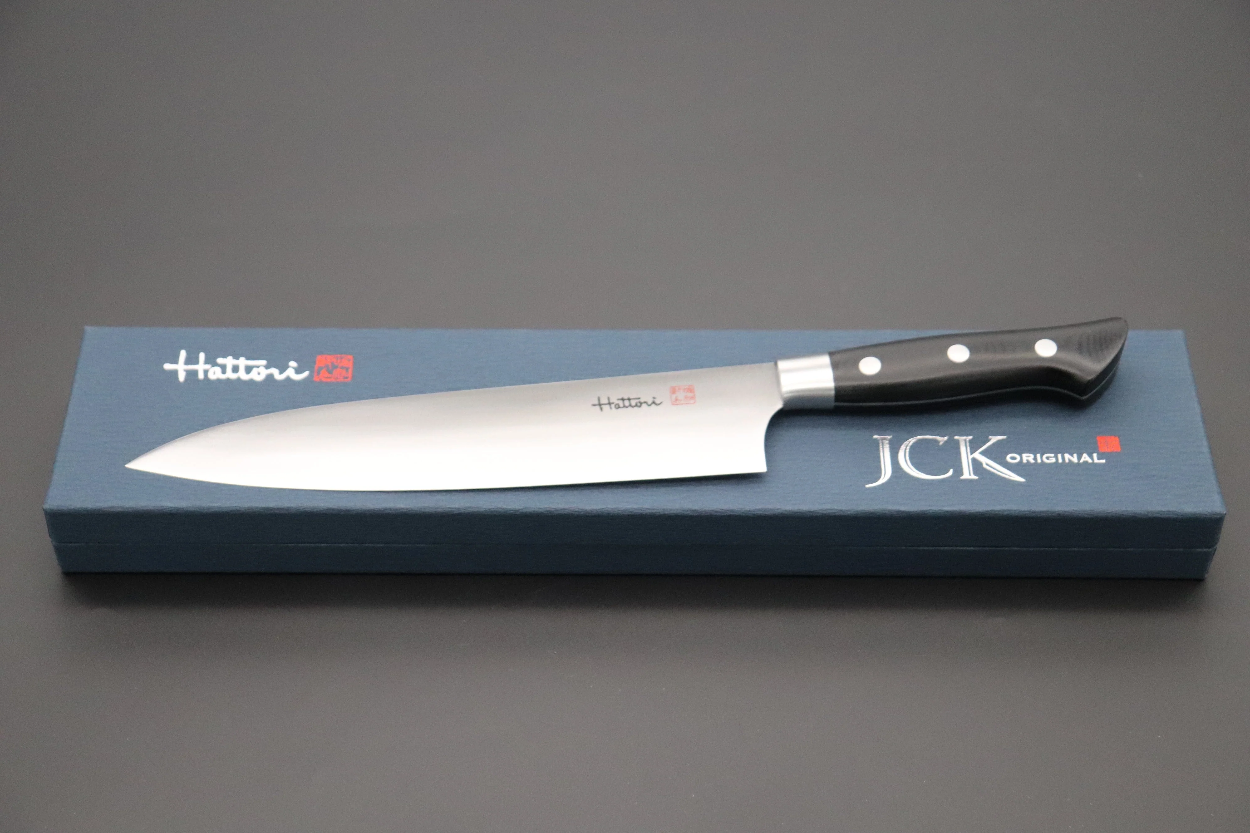Hattori Forums FH Solid VG-10 Series FH-7L Gyuto 240mm (9.4 Inch, Black Linen Micarta Handle) - Image 9
